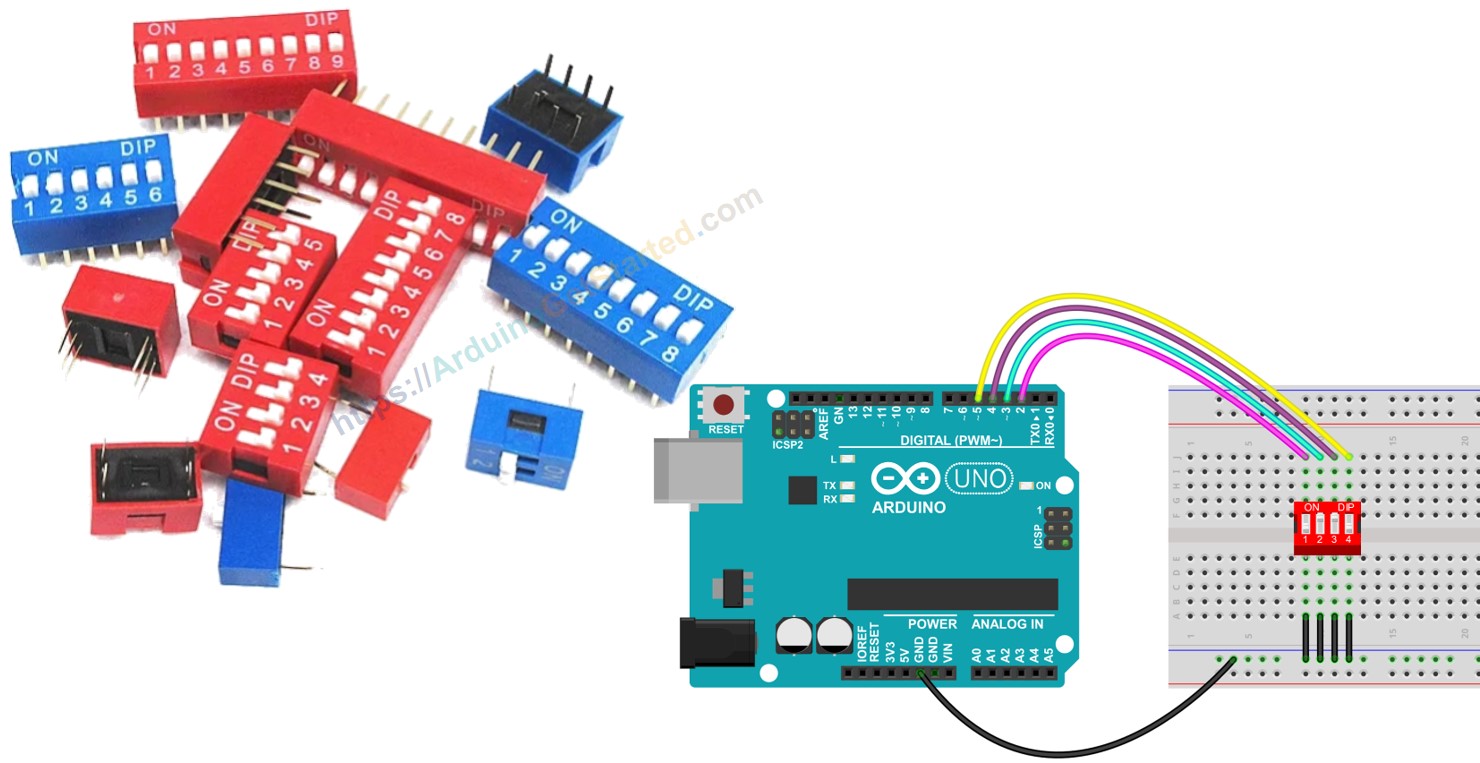 Arduino mit DIP-Schalter