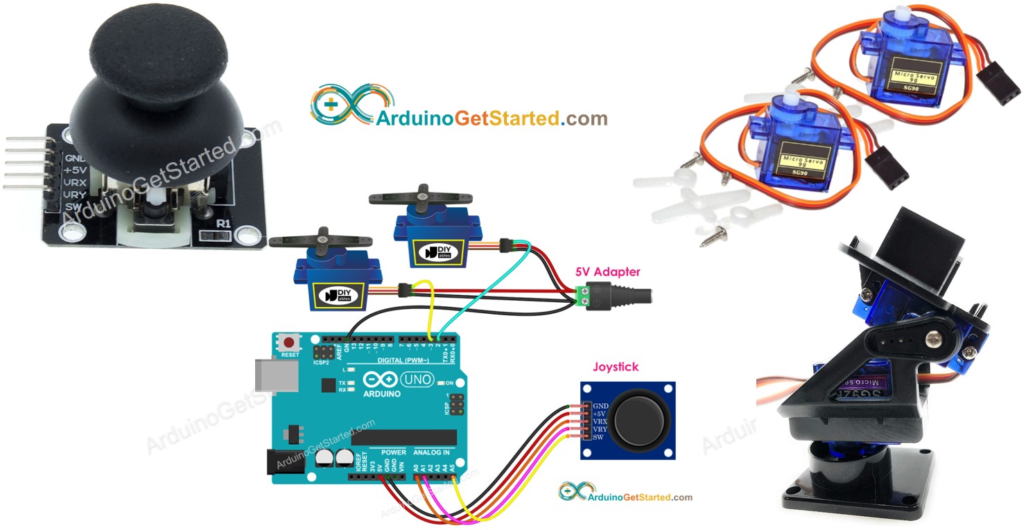 Arduino-Joystick-Servomotor