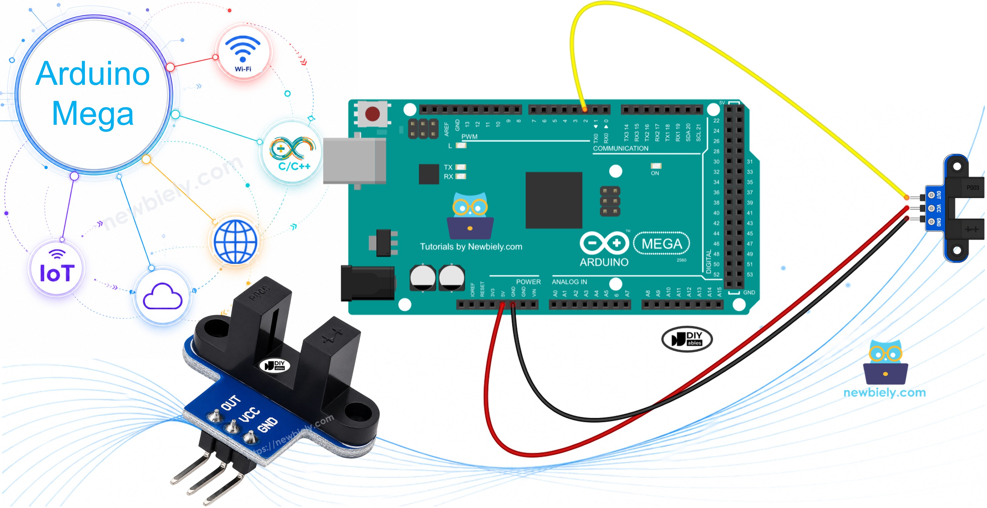 Arduino Mega und IR-Gabellichtschranke