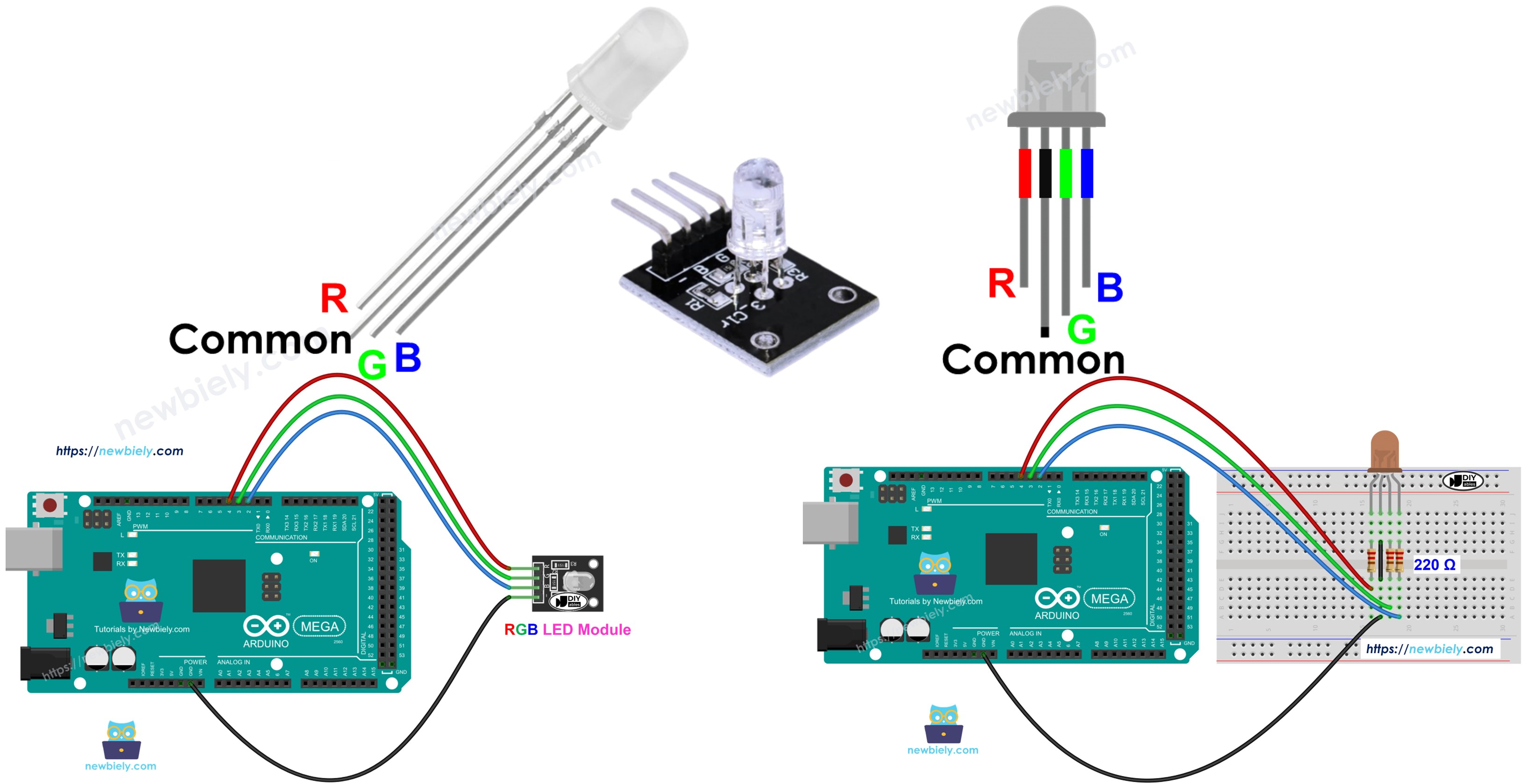 Arduino Mega RGB LED