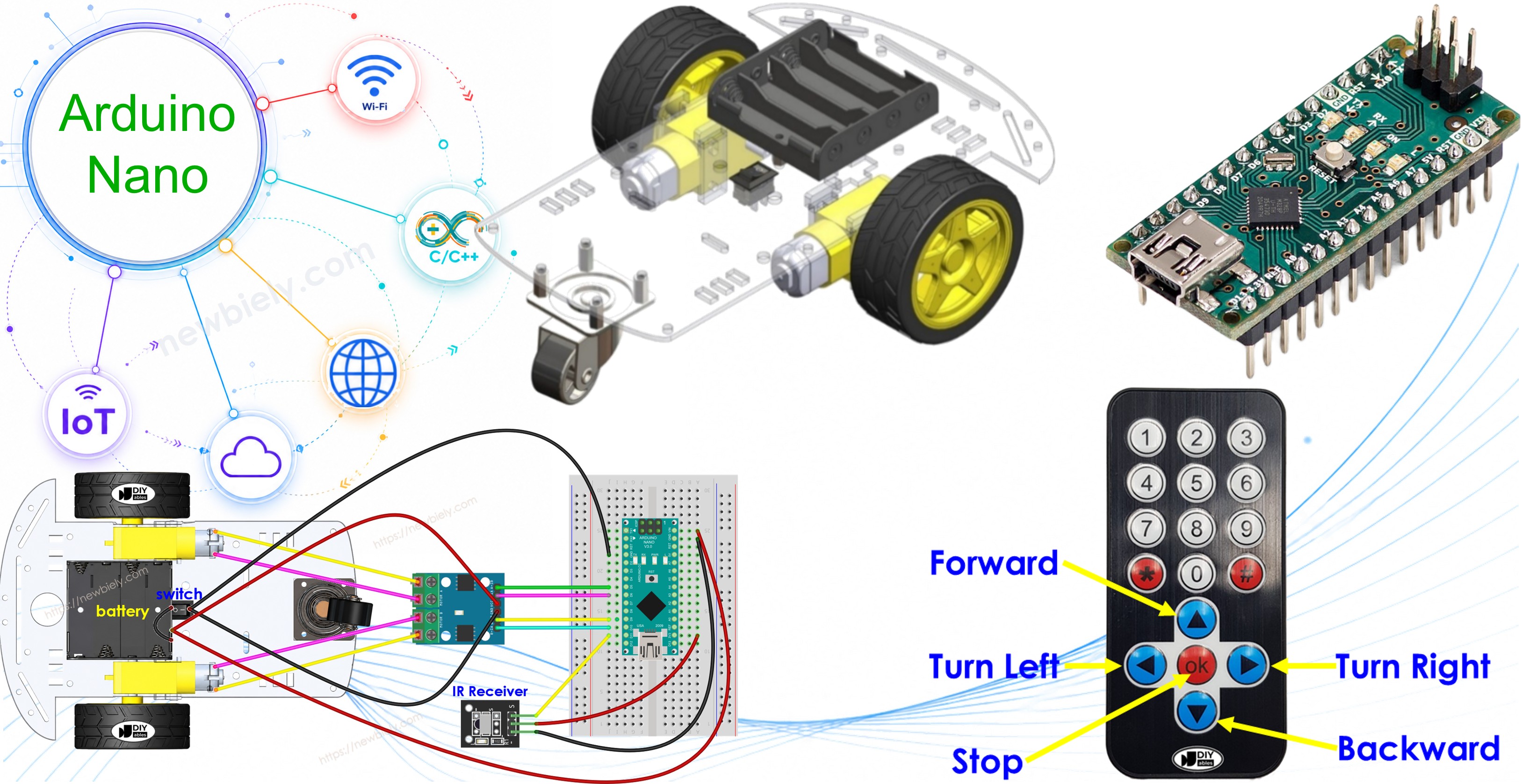Arduino Nano Roboter-Auto