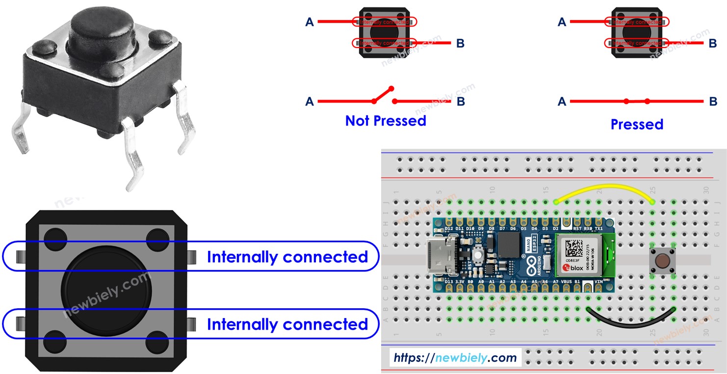 Arduino Nano ESP32 Taster