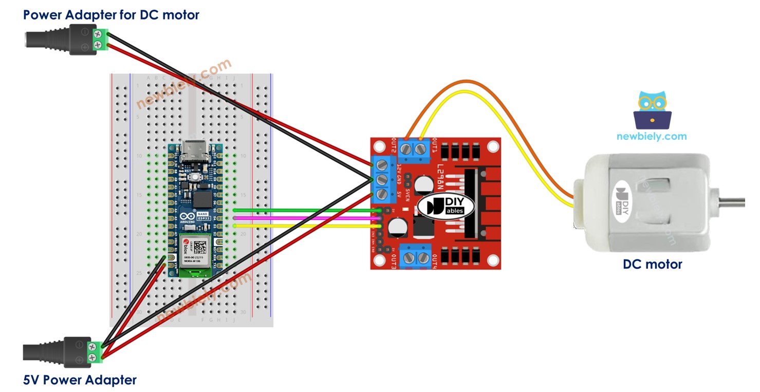 Arduino Nano ESP32 Motor