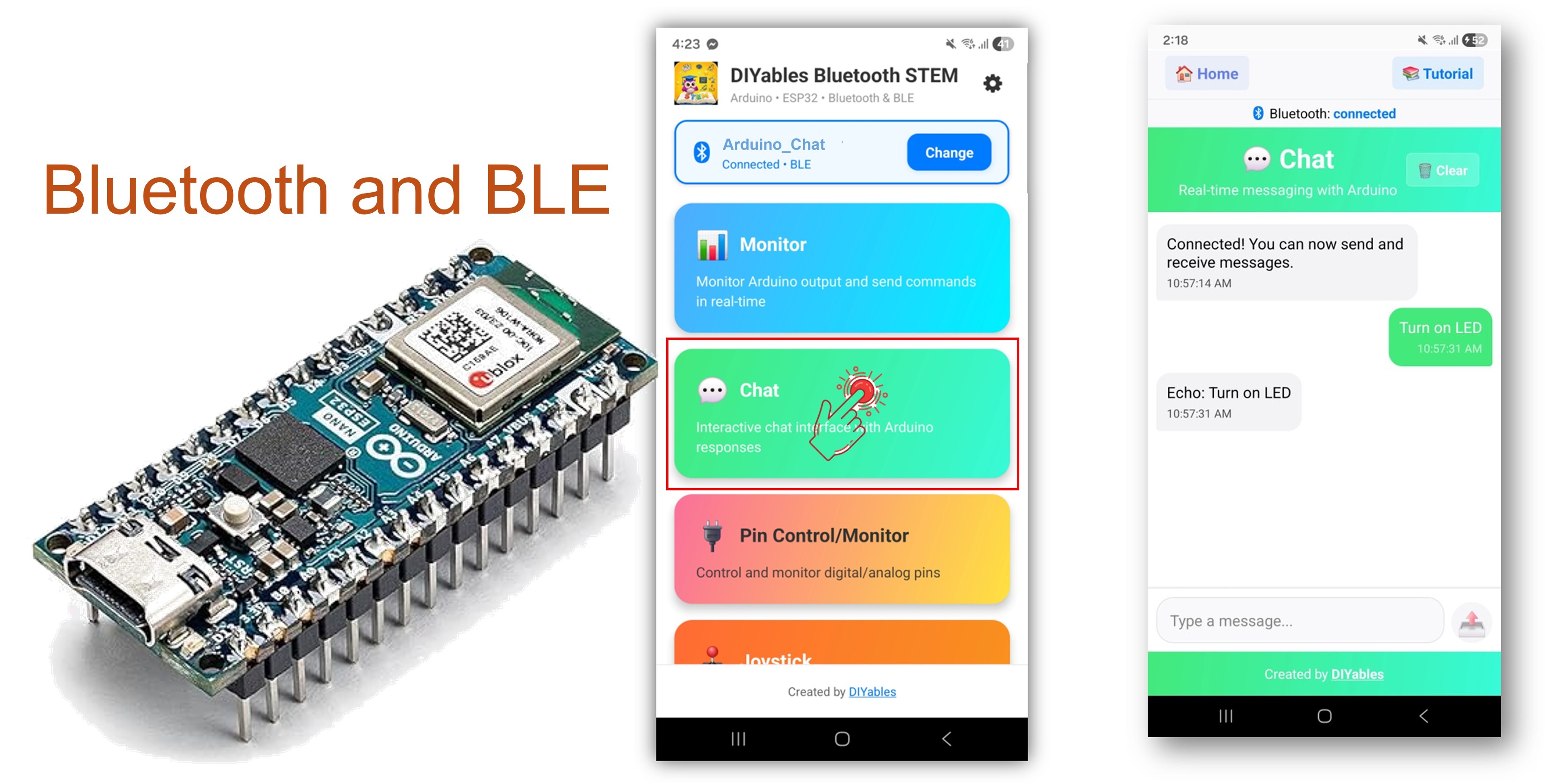 Arduino Nano ESP32 Bluetooth-Chat-Beispiel - Bidirektionales Messaging über BLE-Anleitung