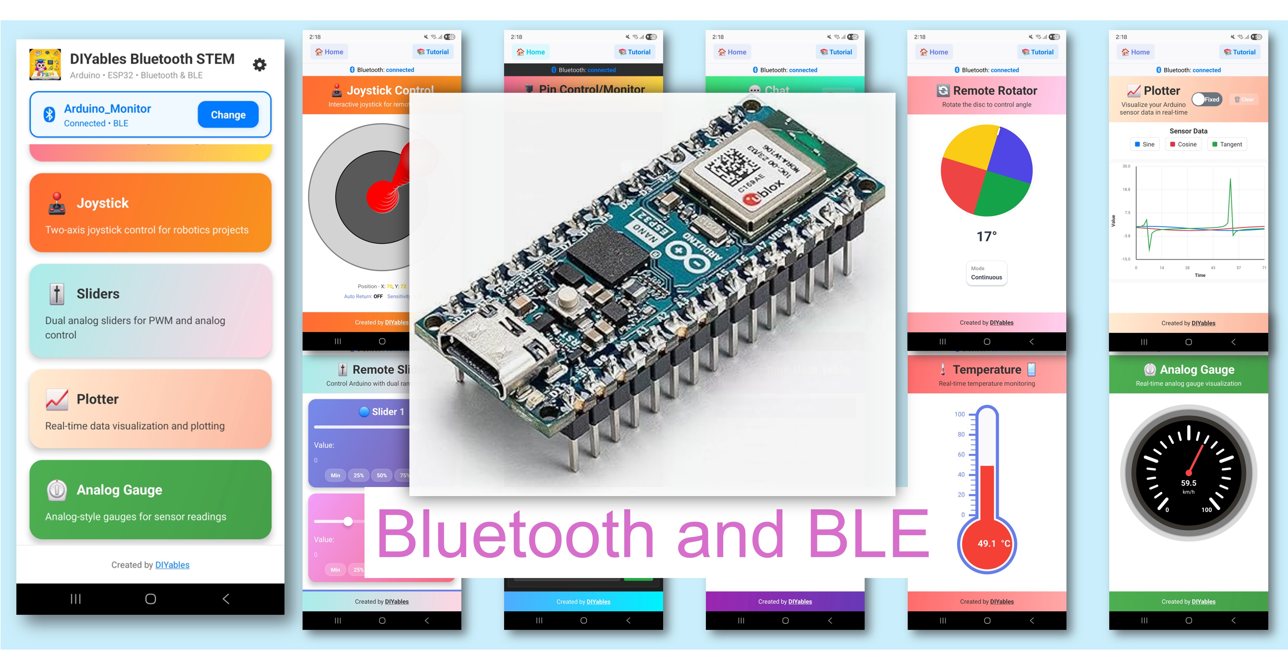 Arduino Nano ESP32 Bluetooth Mehrere Apps Beispiel - Umfassendes BLE-Tutorial
