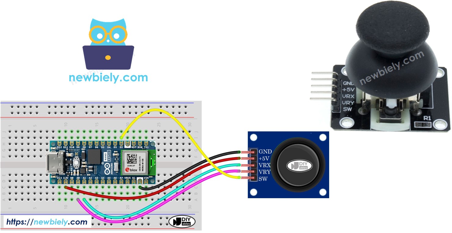 Arduino Nano ESP32 Joystick