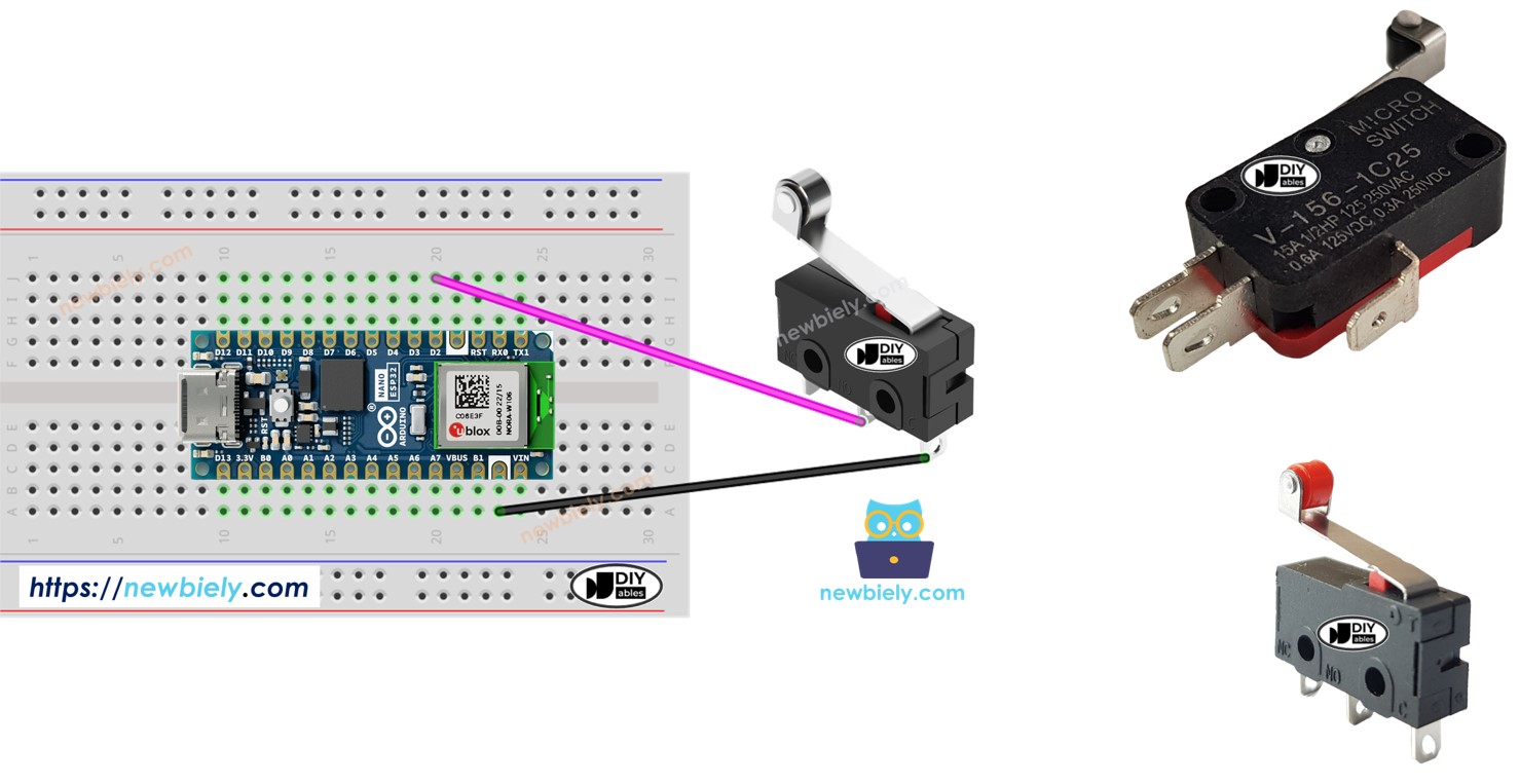 Arduino Nano ESP32 mit Grenzschalter