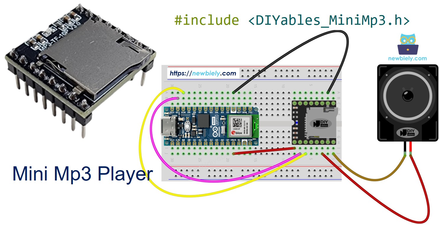 Arduino Nano ESP32 Mini Mp3 Spieler