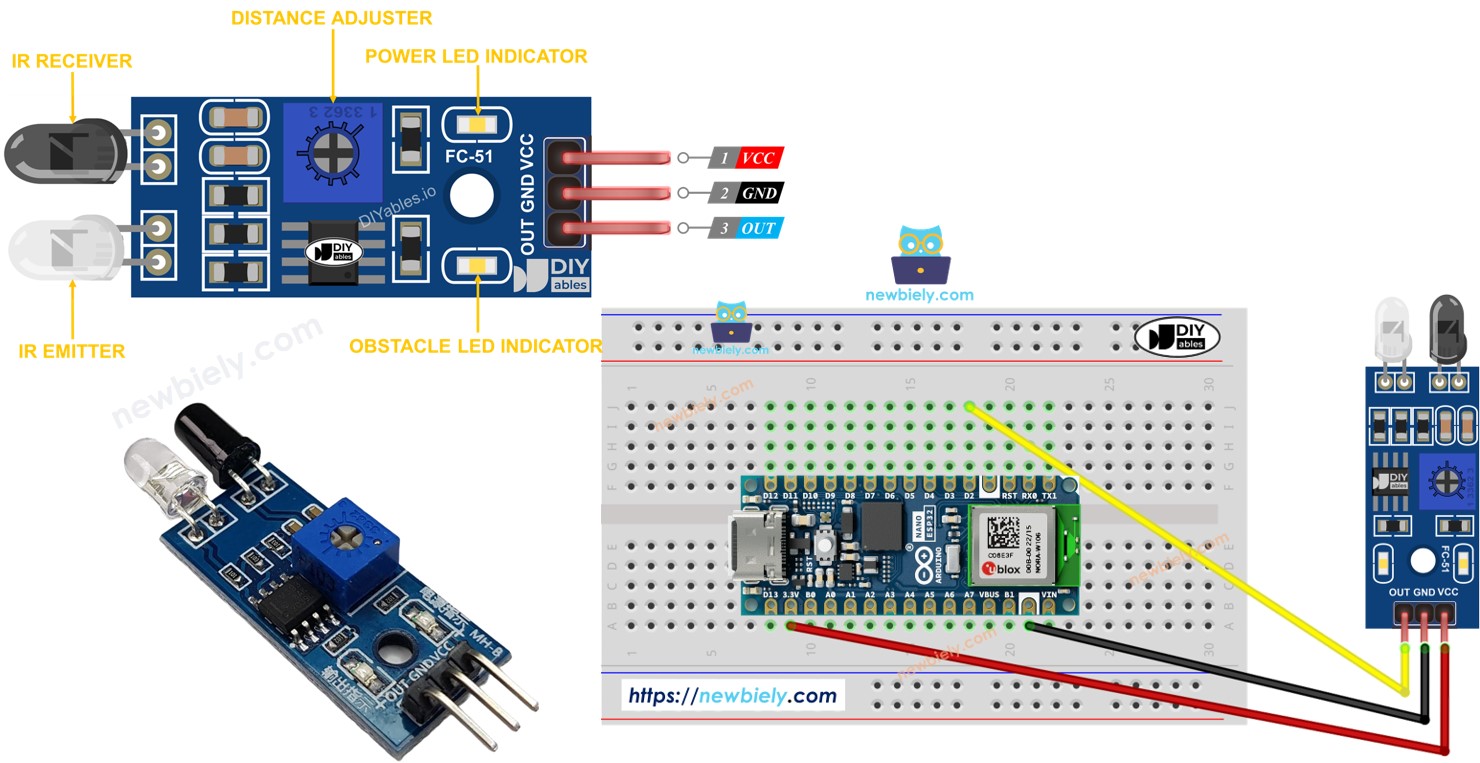 Arduino Nano ESP32 Hinderniserkennungssensor