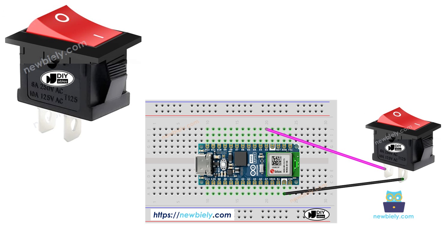 Arduino Nano ESP32 Ein/Aus-Schalter