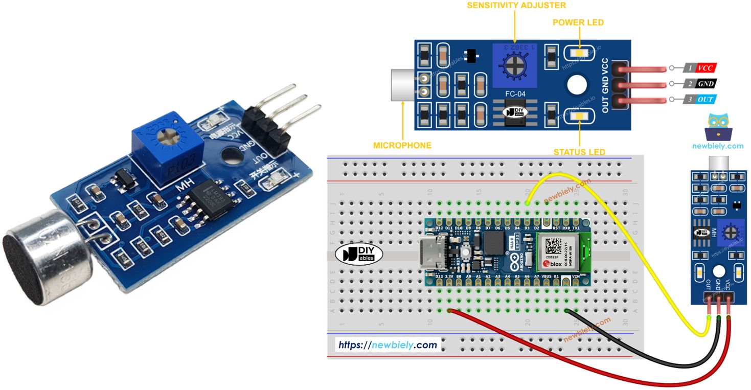 Arduino Nano ESP32 Schallsensor