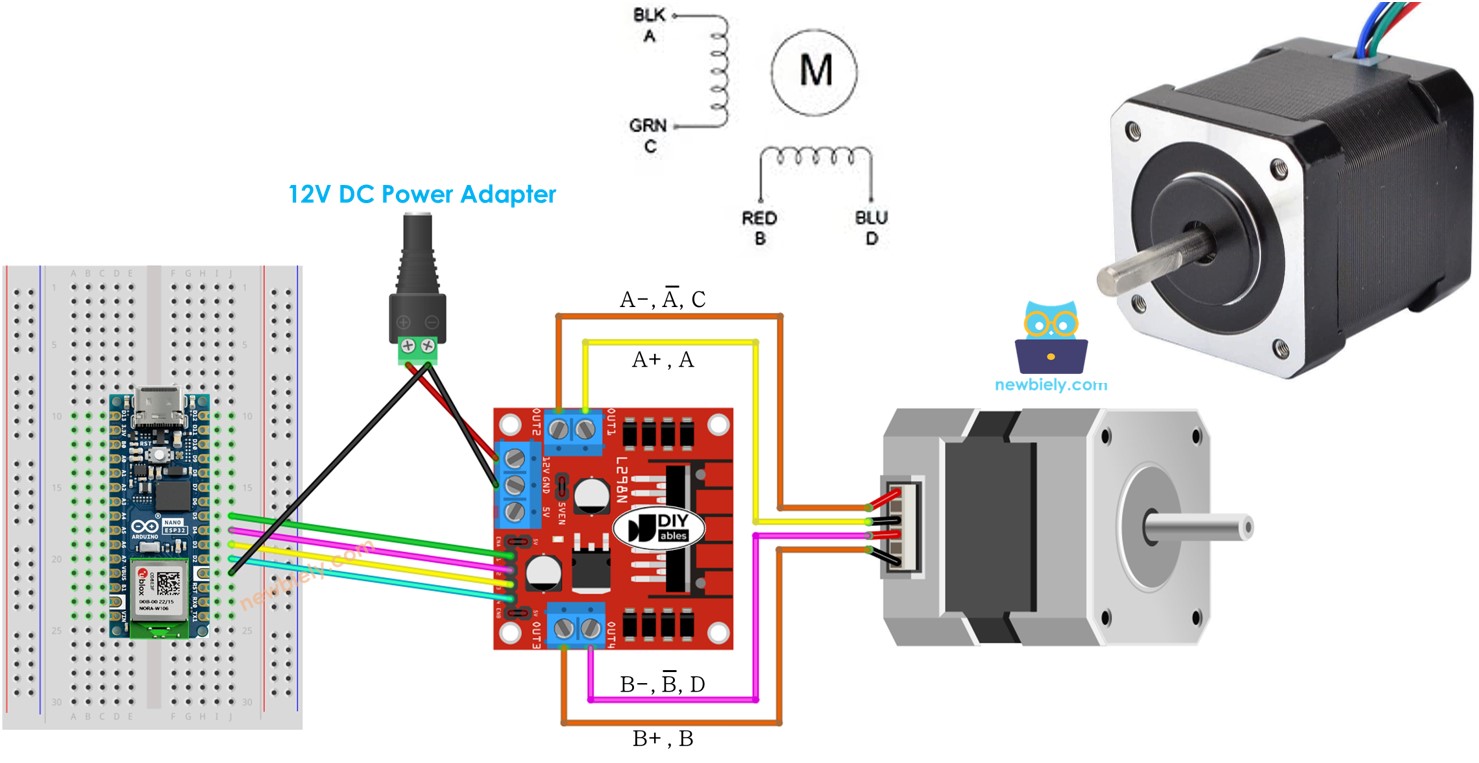 Arduino Nano ESP32 Schrittmotor