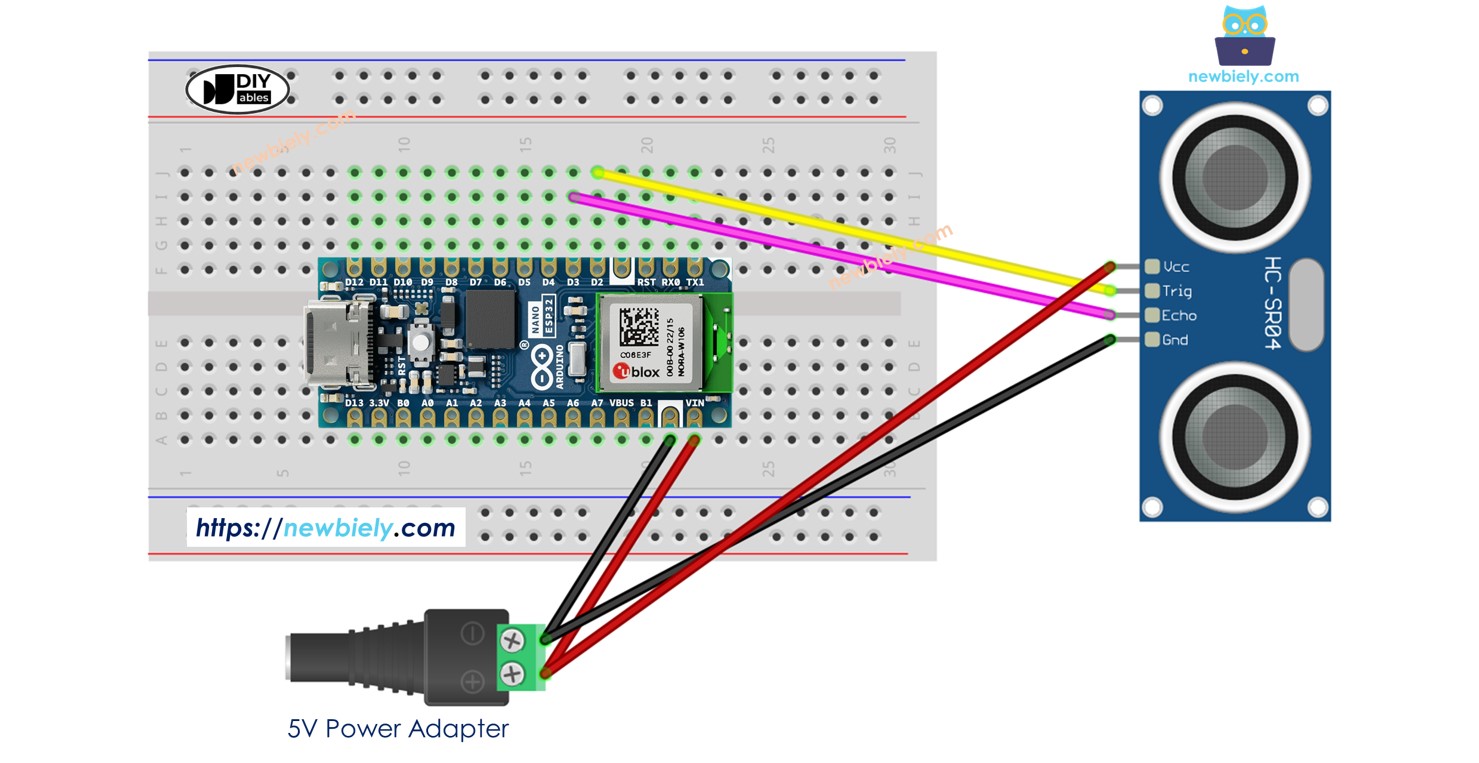 Arduino Nano ESP32 Ultraschallsensor