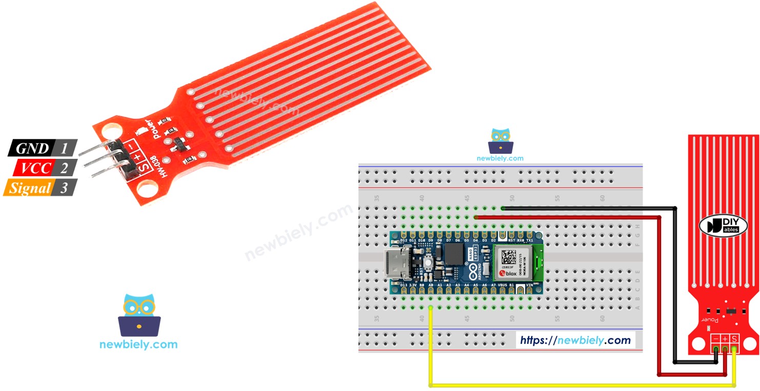Arduino Nano ESP32 Wasser/Flüssigkeit