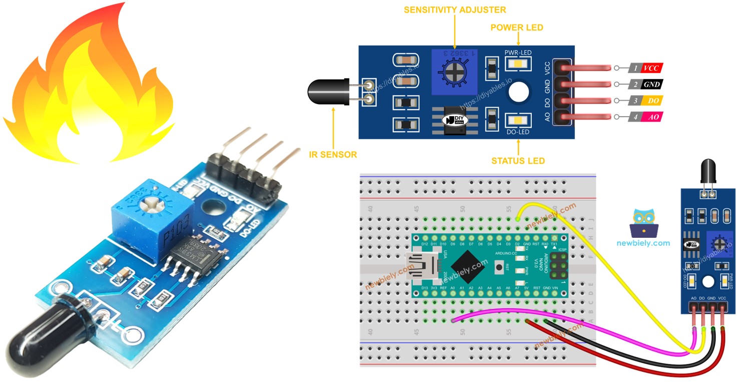 Arduino Nano Flammensensor