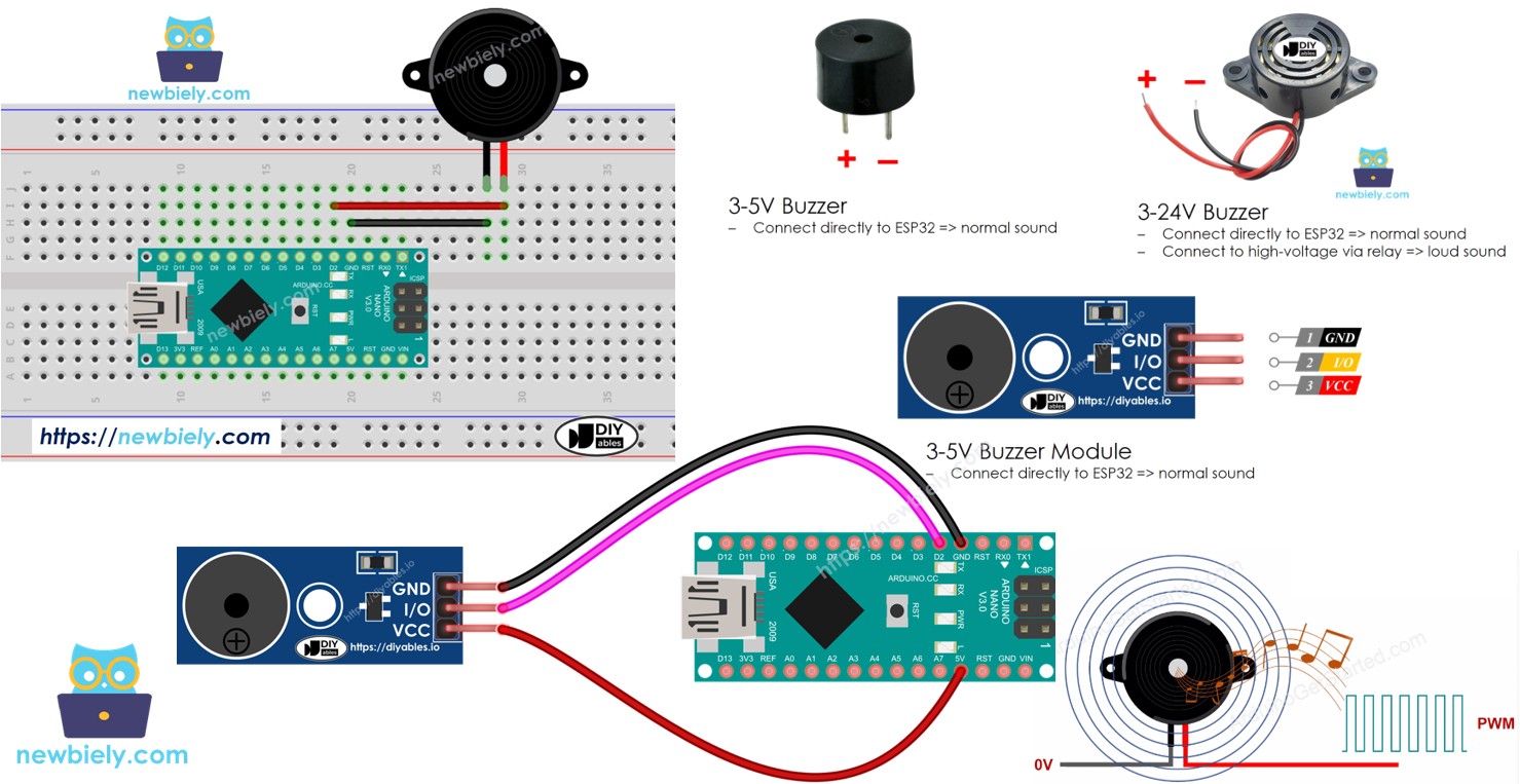 Arduino Nano Piezo-Summer