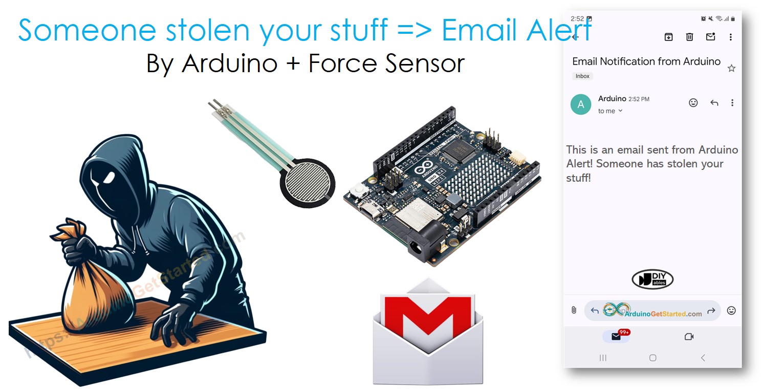 Arduino Diebstahlerkennung E-Mail-Benachrichtigung