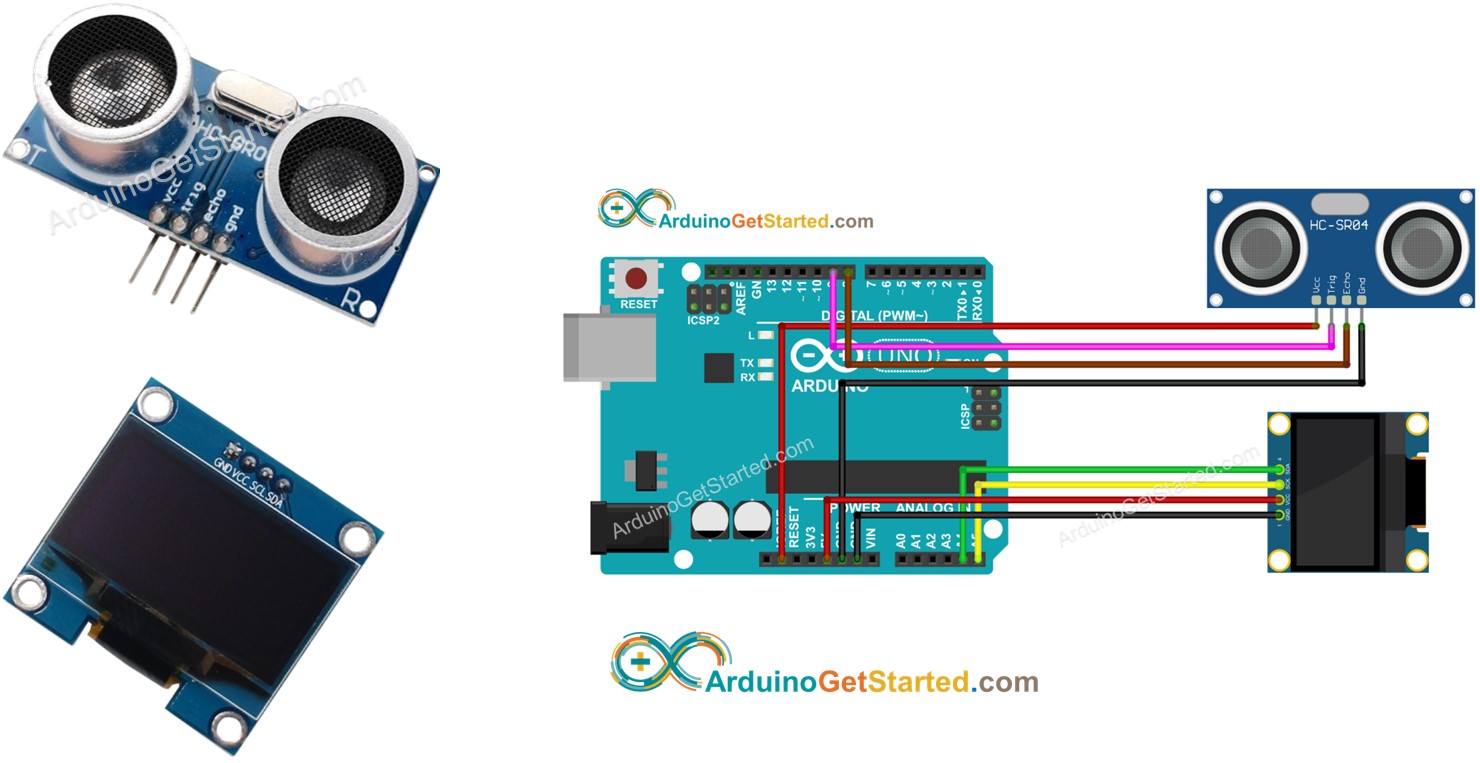 Arduino Ultraschallsensor OLED