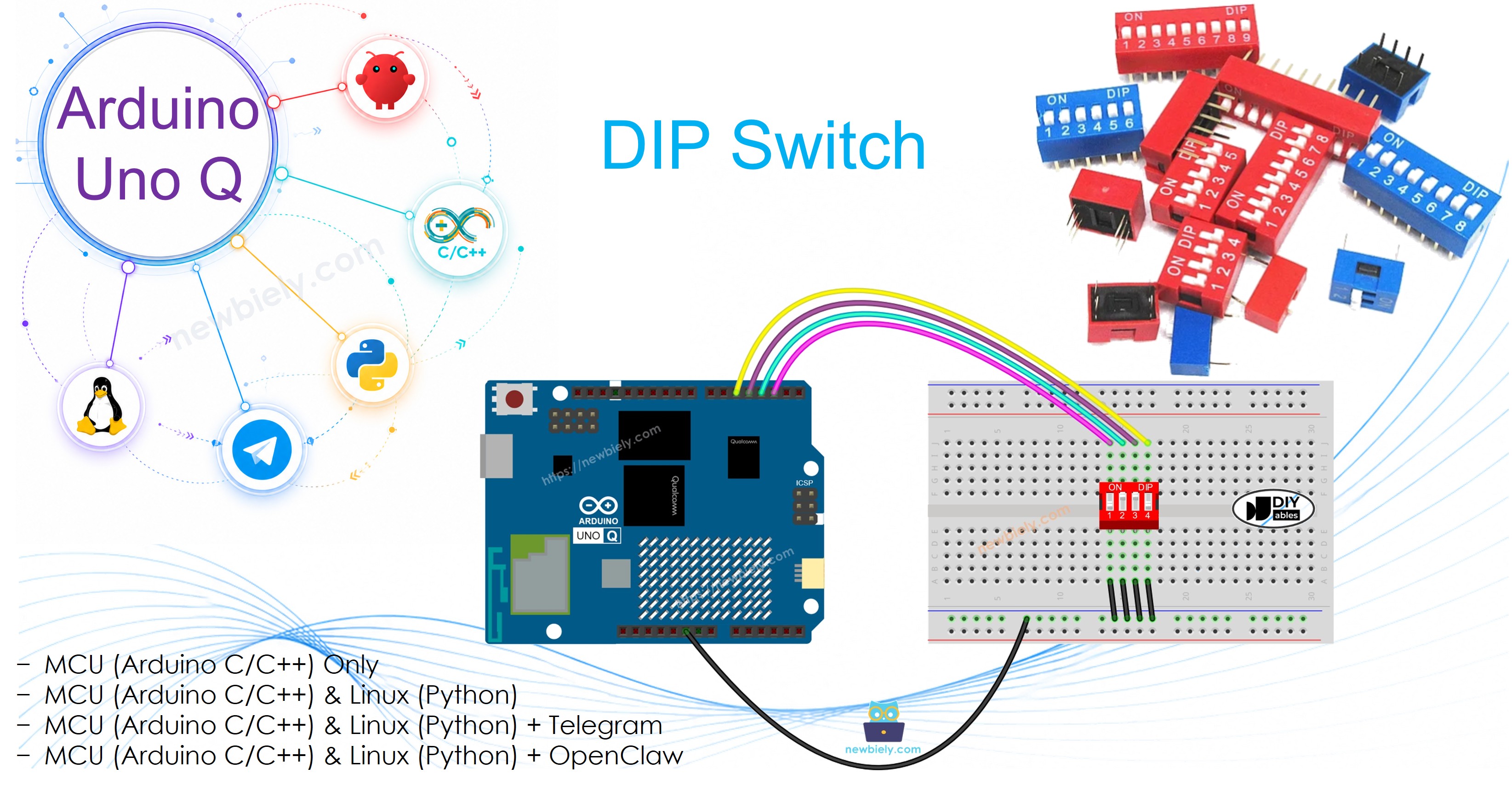 Arduino UNO Q - DIP-Schalter