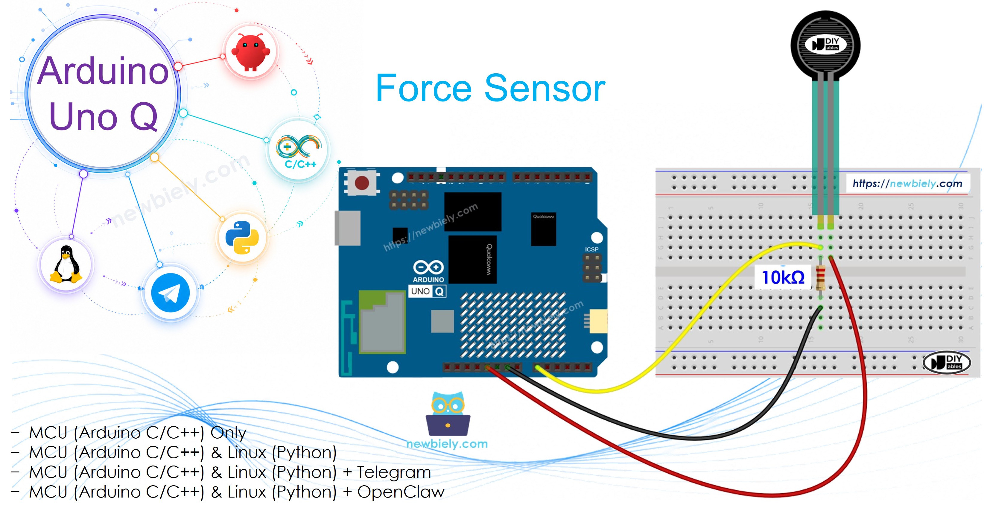 Arduino UNO Q Kraftsensor