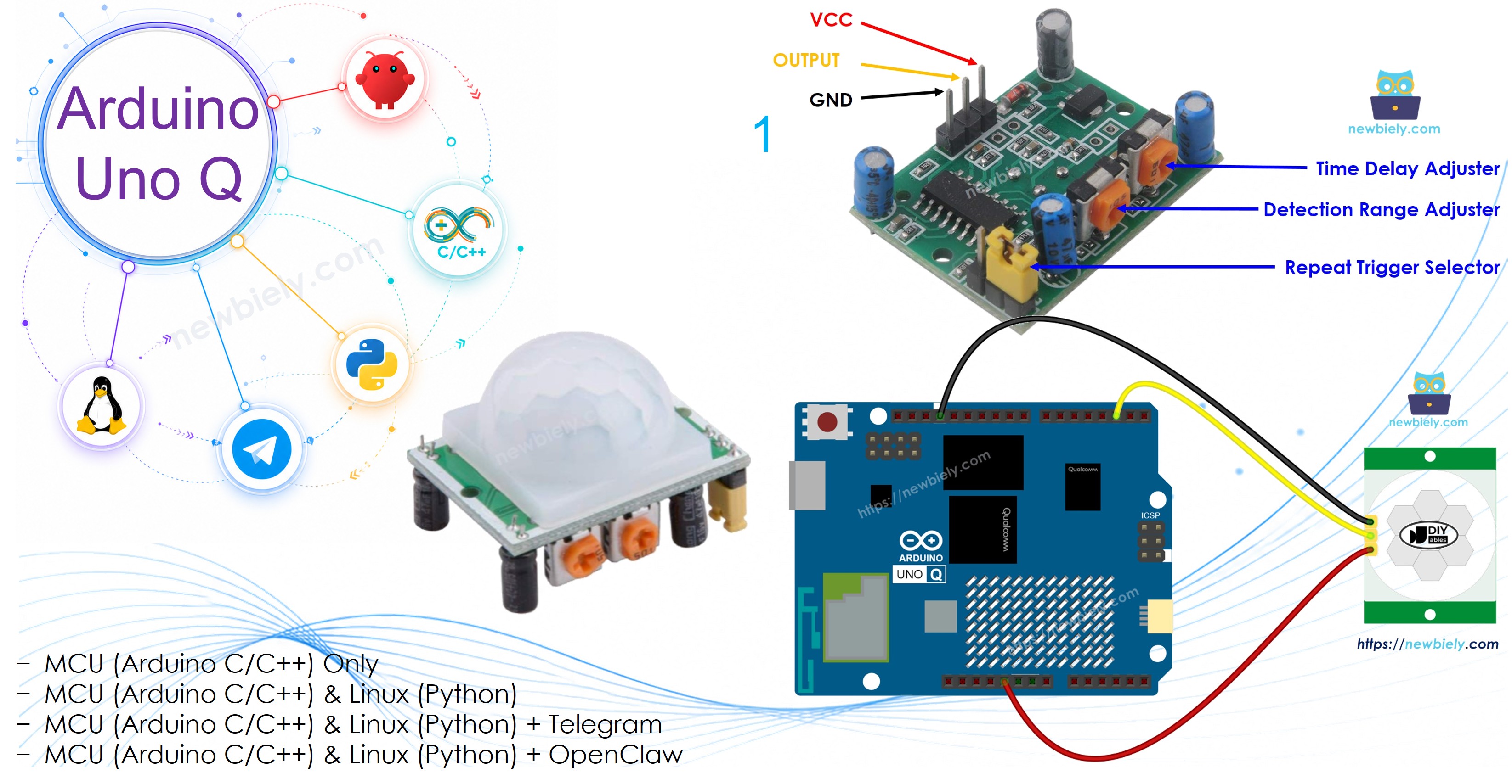 Arduino UNO Q Bewegungssensor