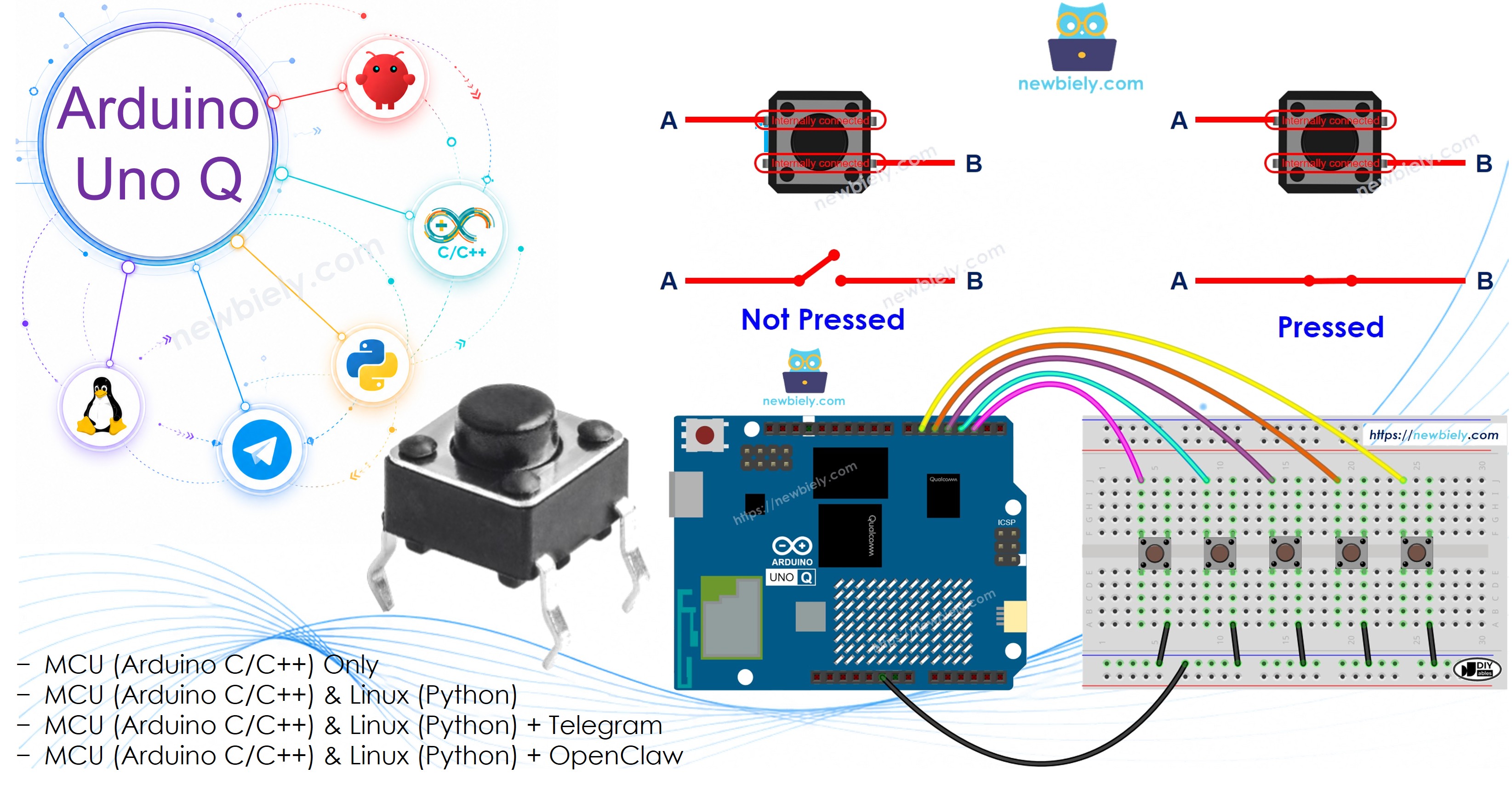 Arduino UNO Q - Mehrere Tasten