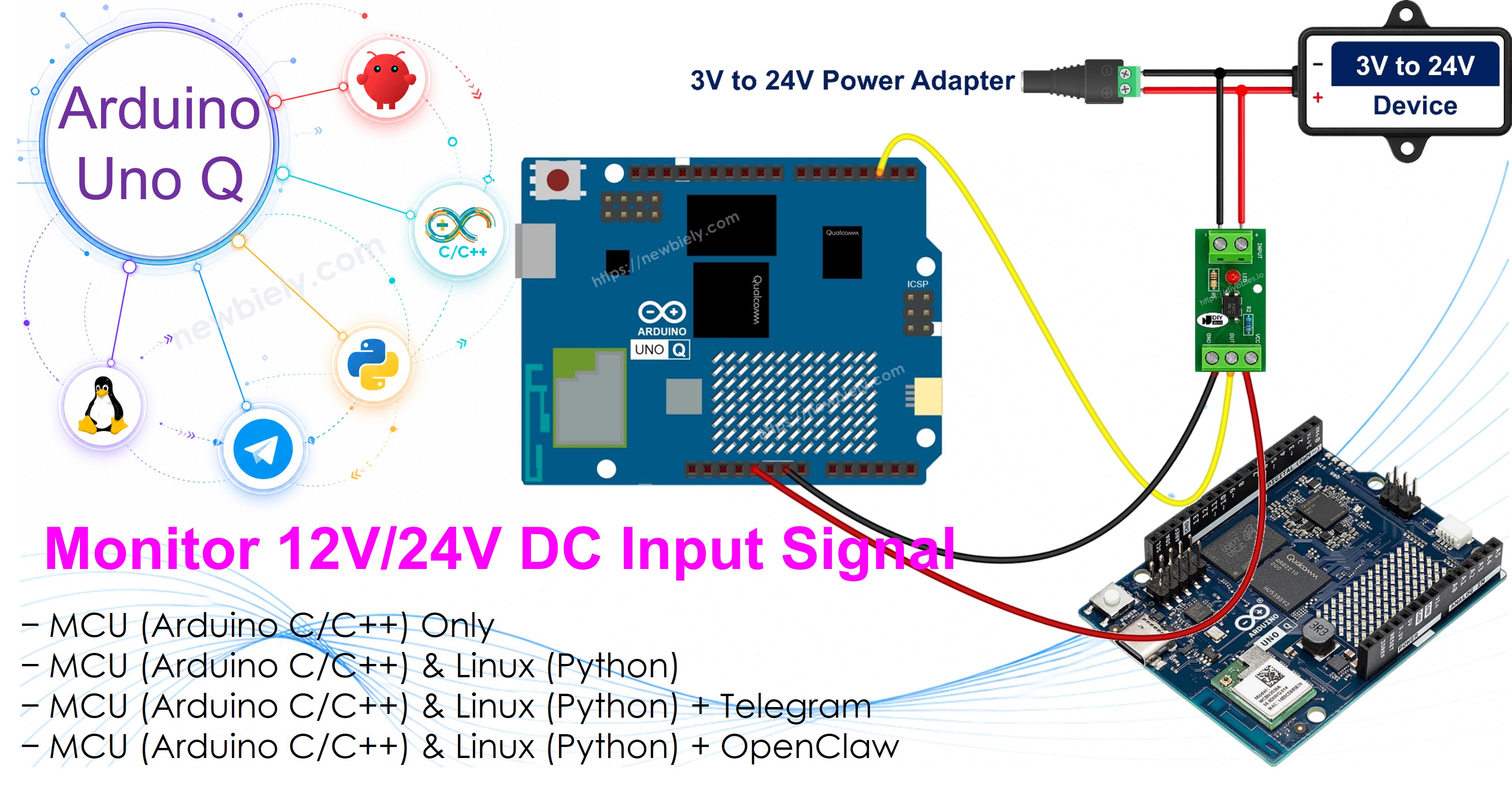 Arduino UNO Q PC817 Optokoppler galvanisch getrennter 24V-Eingang