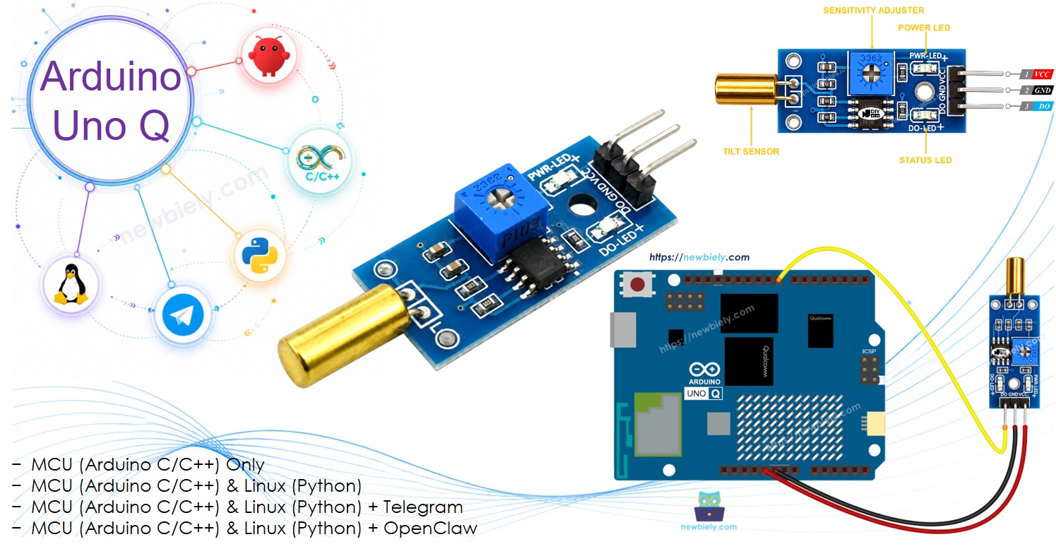 Arduino UNO Q SW520D Neigungssensor