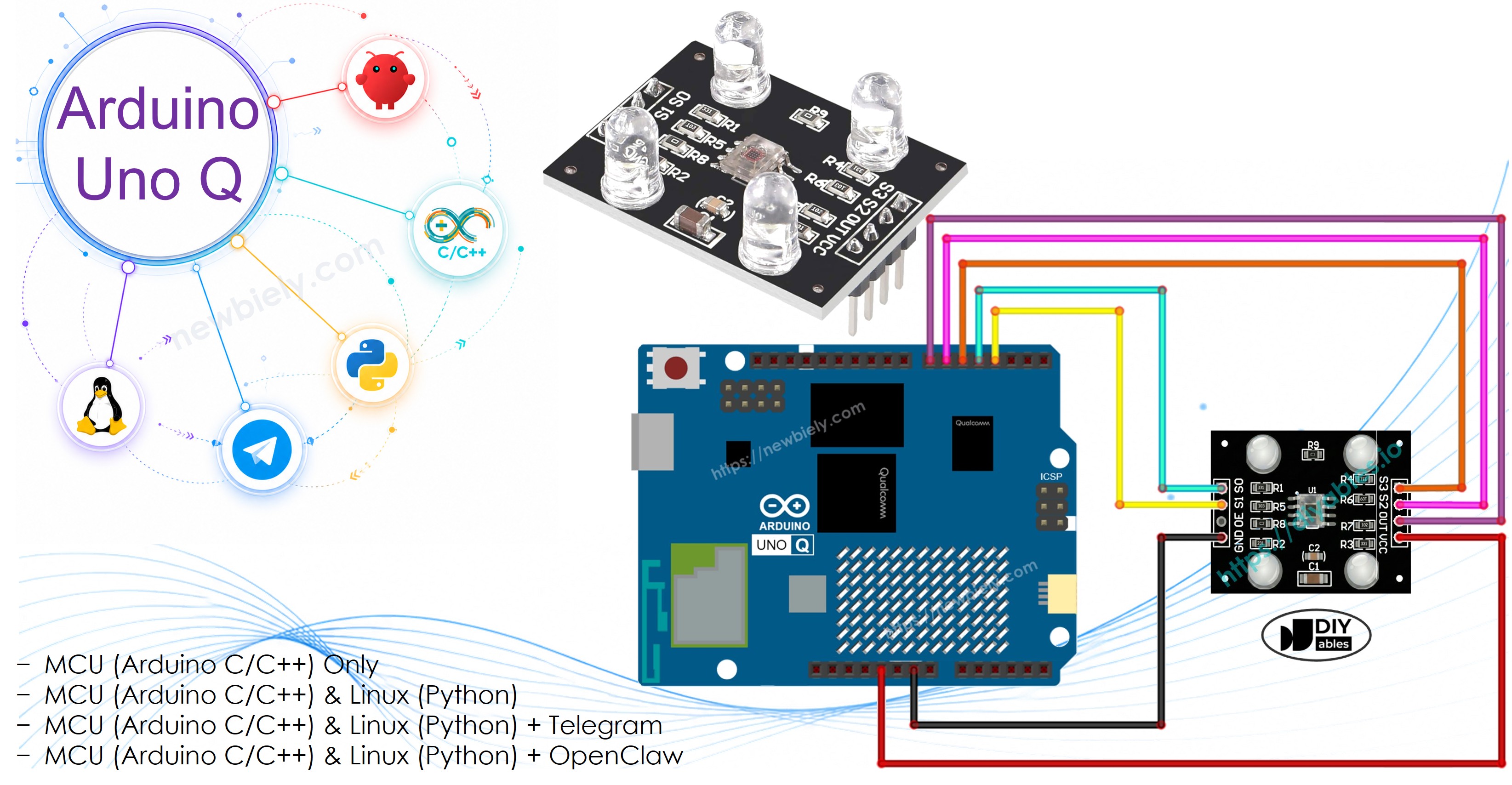 Arduino UNO Q Farbsensor