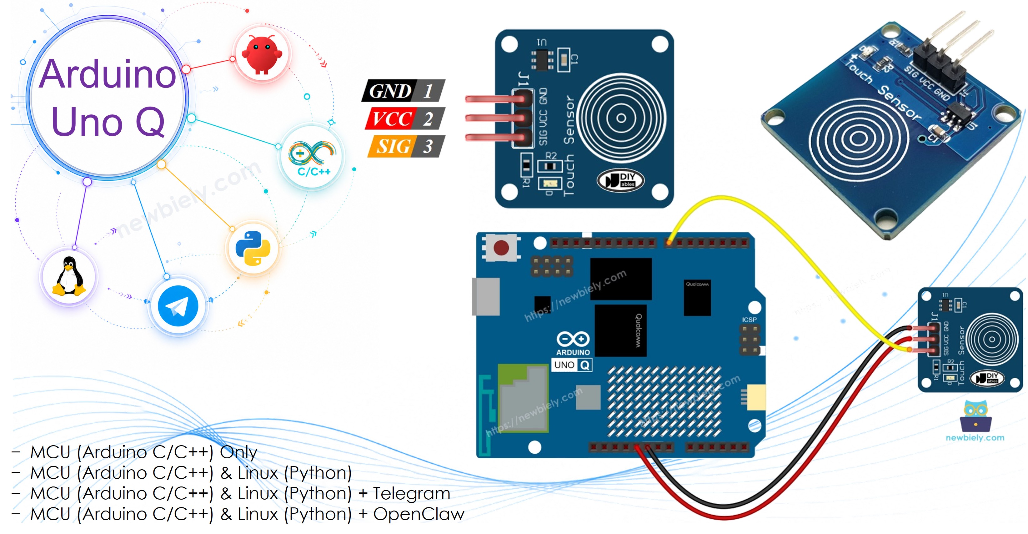 Arduino UNO Q Berührungssensor