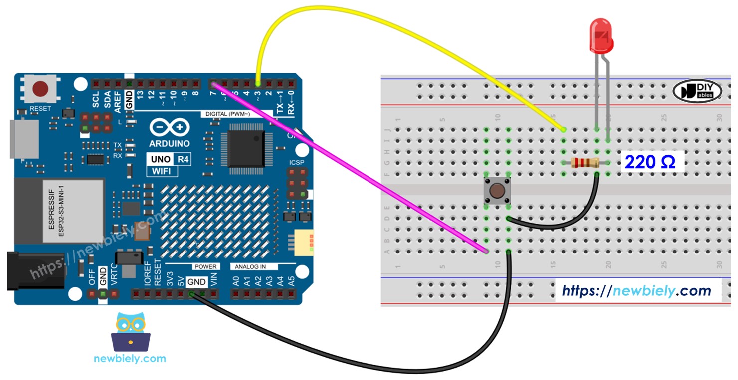 Arduino UNO R4 Steuer-LED