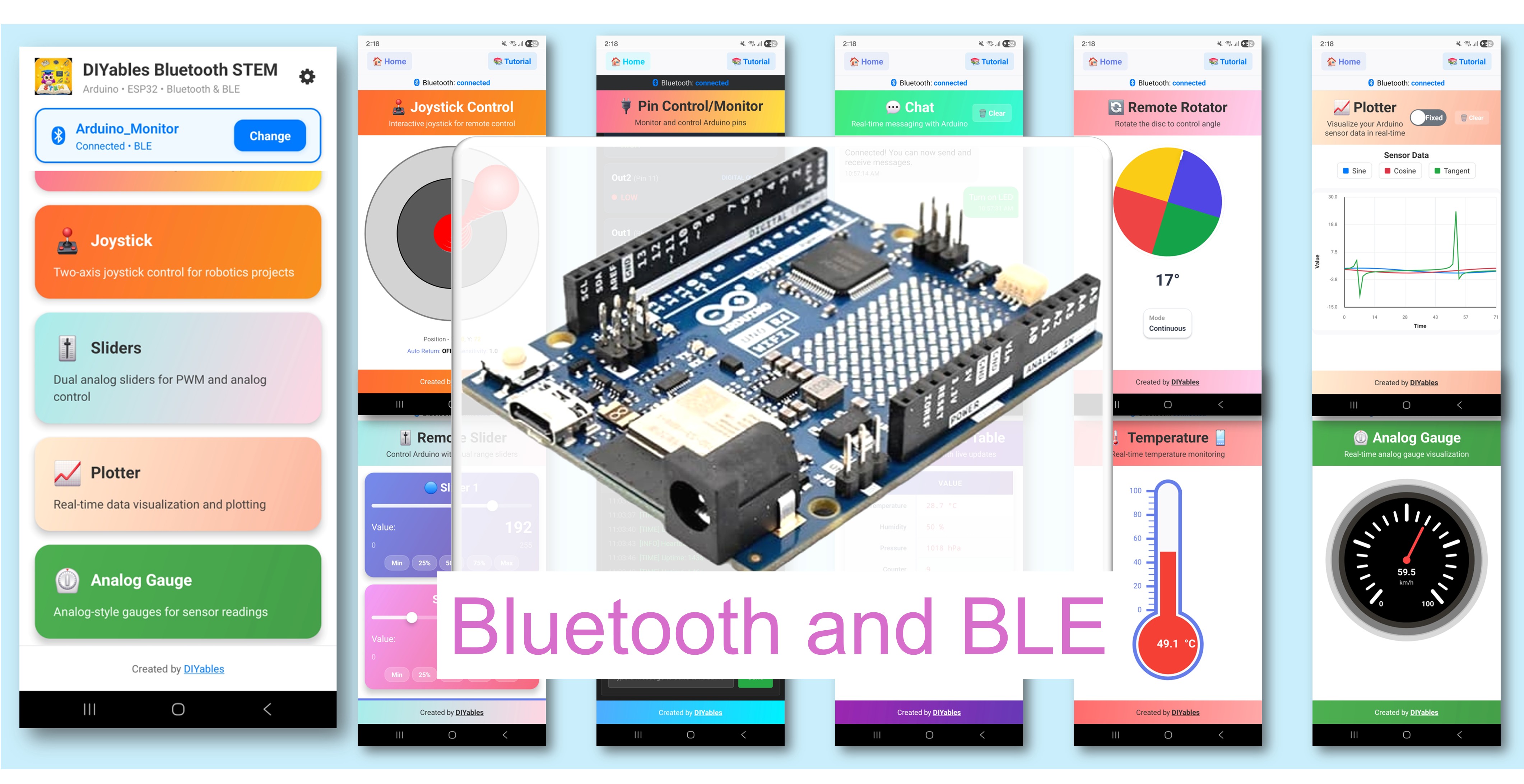 Arduino Uno R4 Bluetooth Low Energy BLE Tutorial – DIYables Bluetooth-App