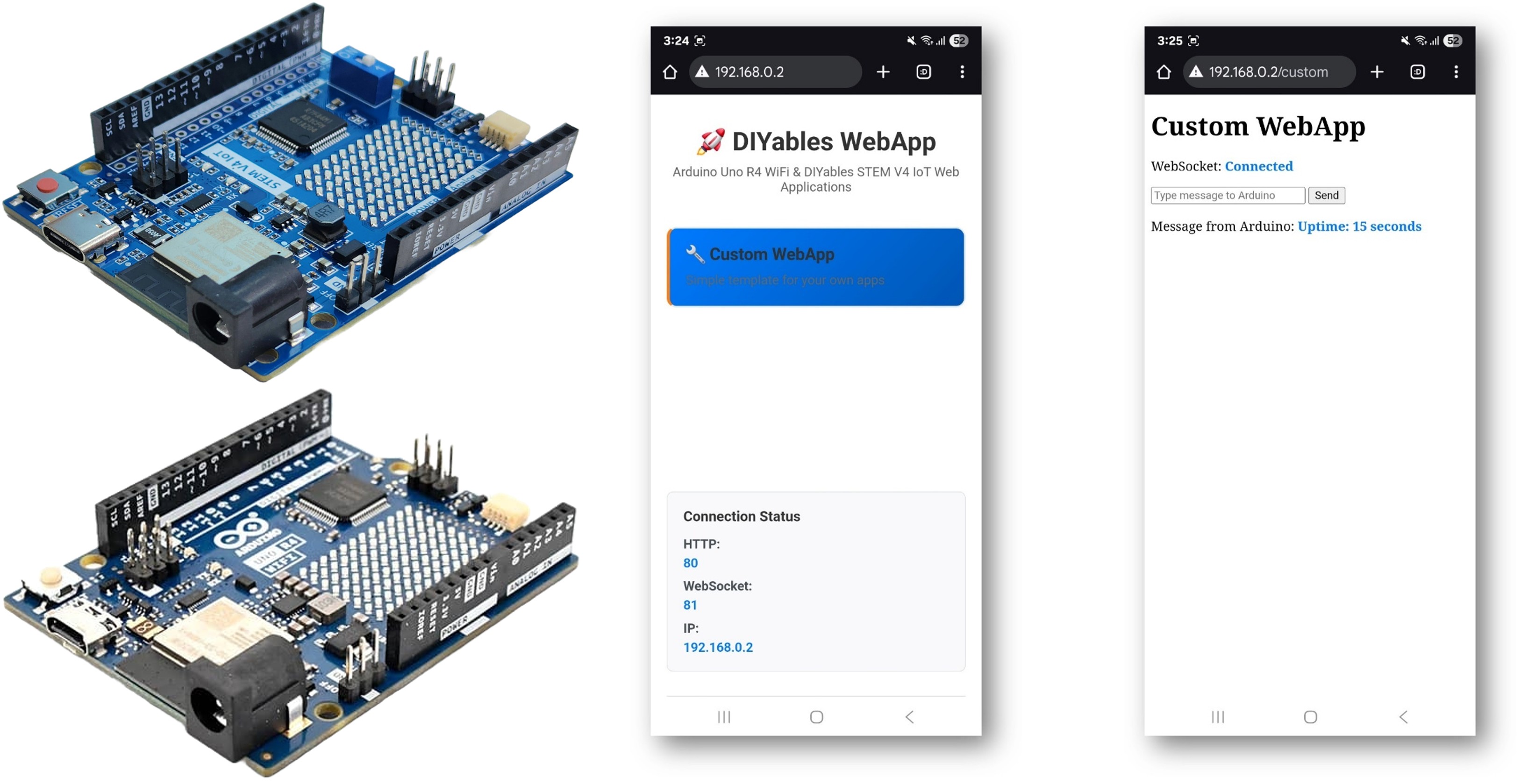 Arduino benutzerdefiniertes Web-App-Beispiel – Tutorial zum Erstellen Ihrer eigenen Weboberfläche