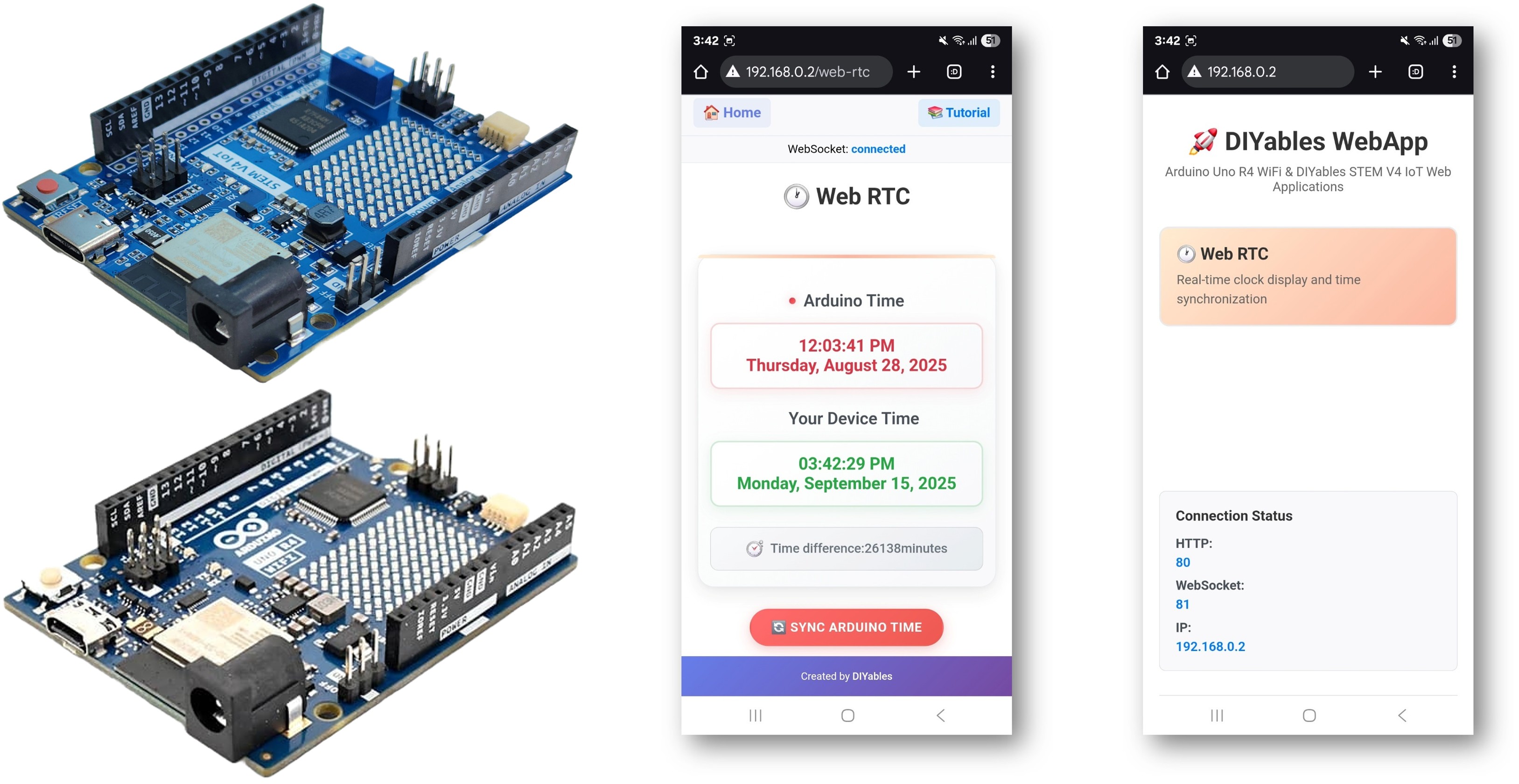Arduino WebRTC-Beispiel – Tutorial zur Echtzeituhr-Schnittstelle