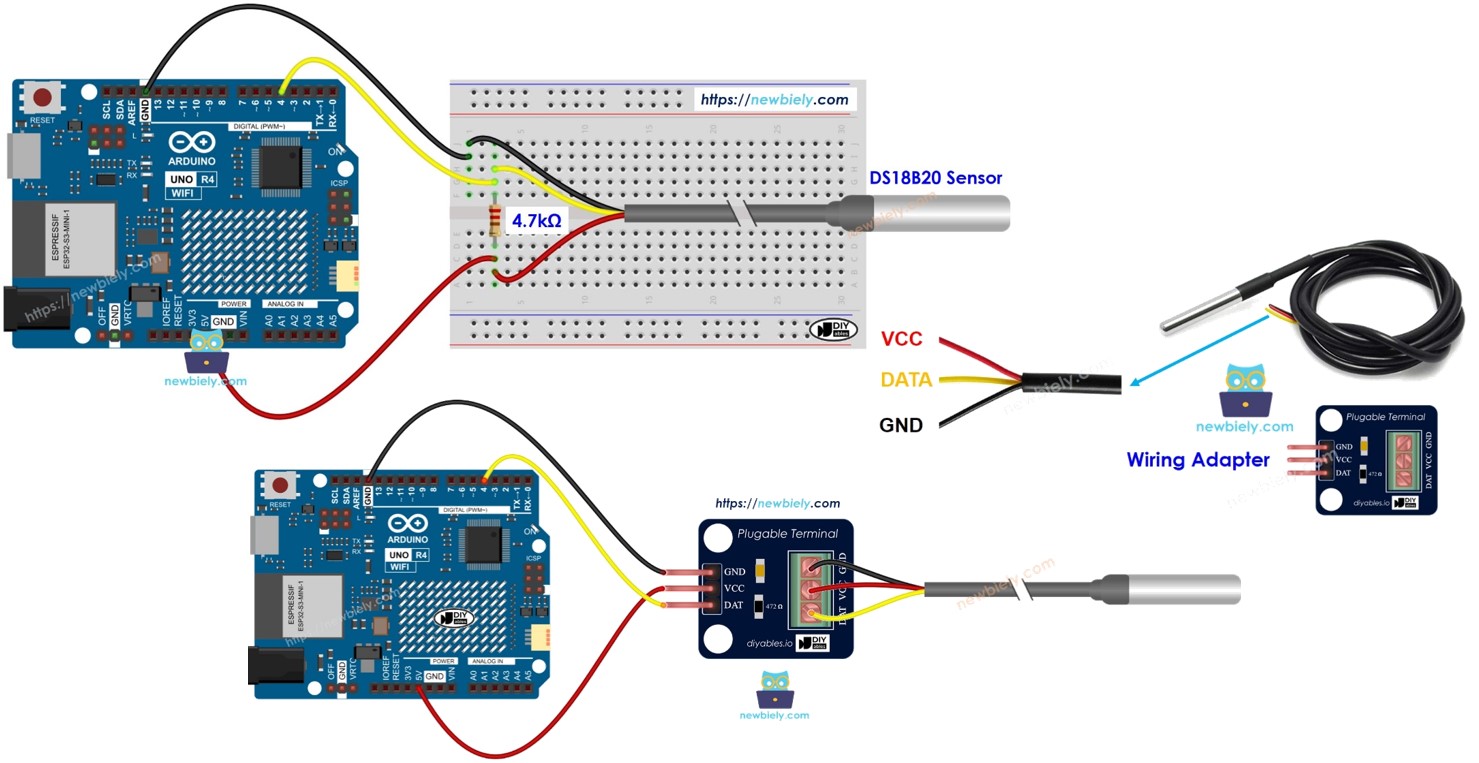 Arduino Uno R4 Temperatursensor