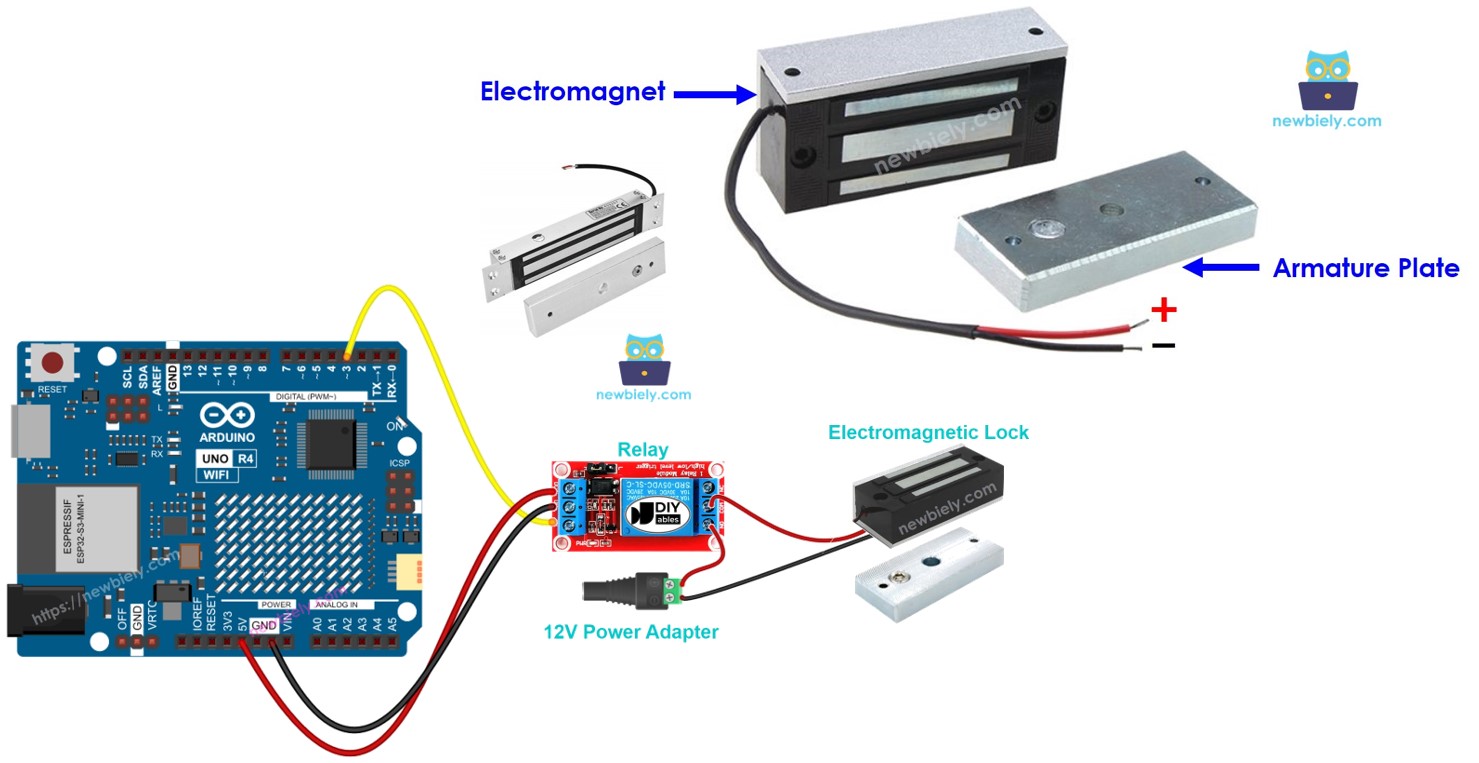 Arduino UNO R4 elektromagnetisches Türschloss