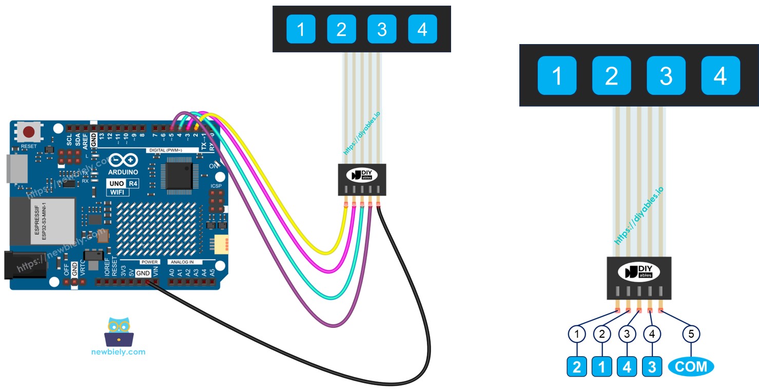 Arduino Uno R4 Tastenfeld