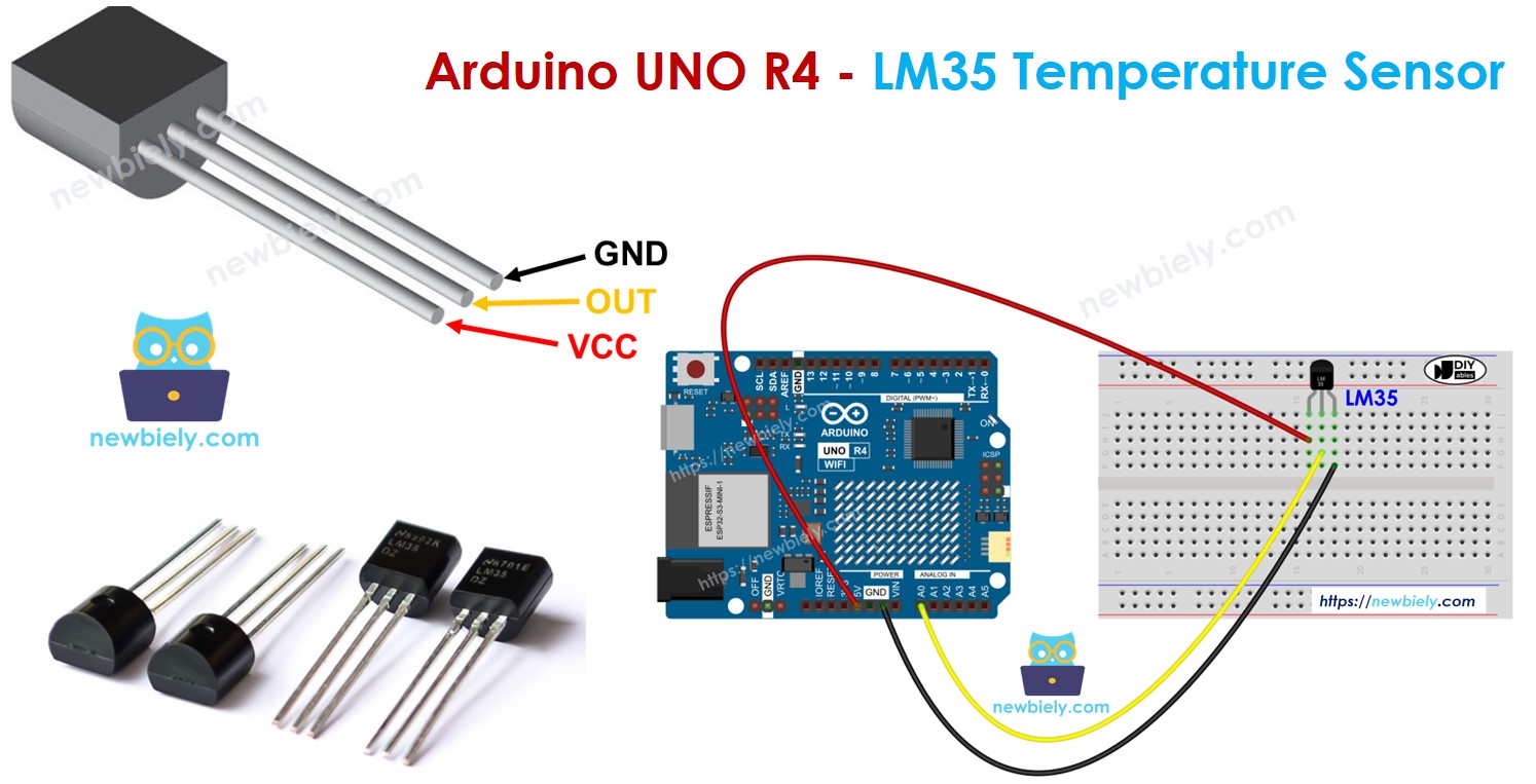 Arduino UNO R4 LM35-Temperatursensor