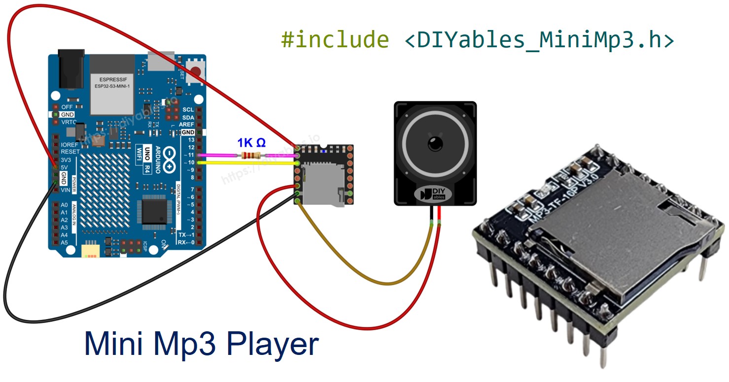 Arduino Uno R4 Mini-MP3-Player