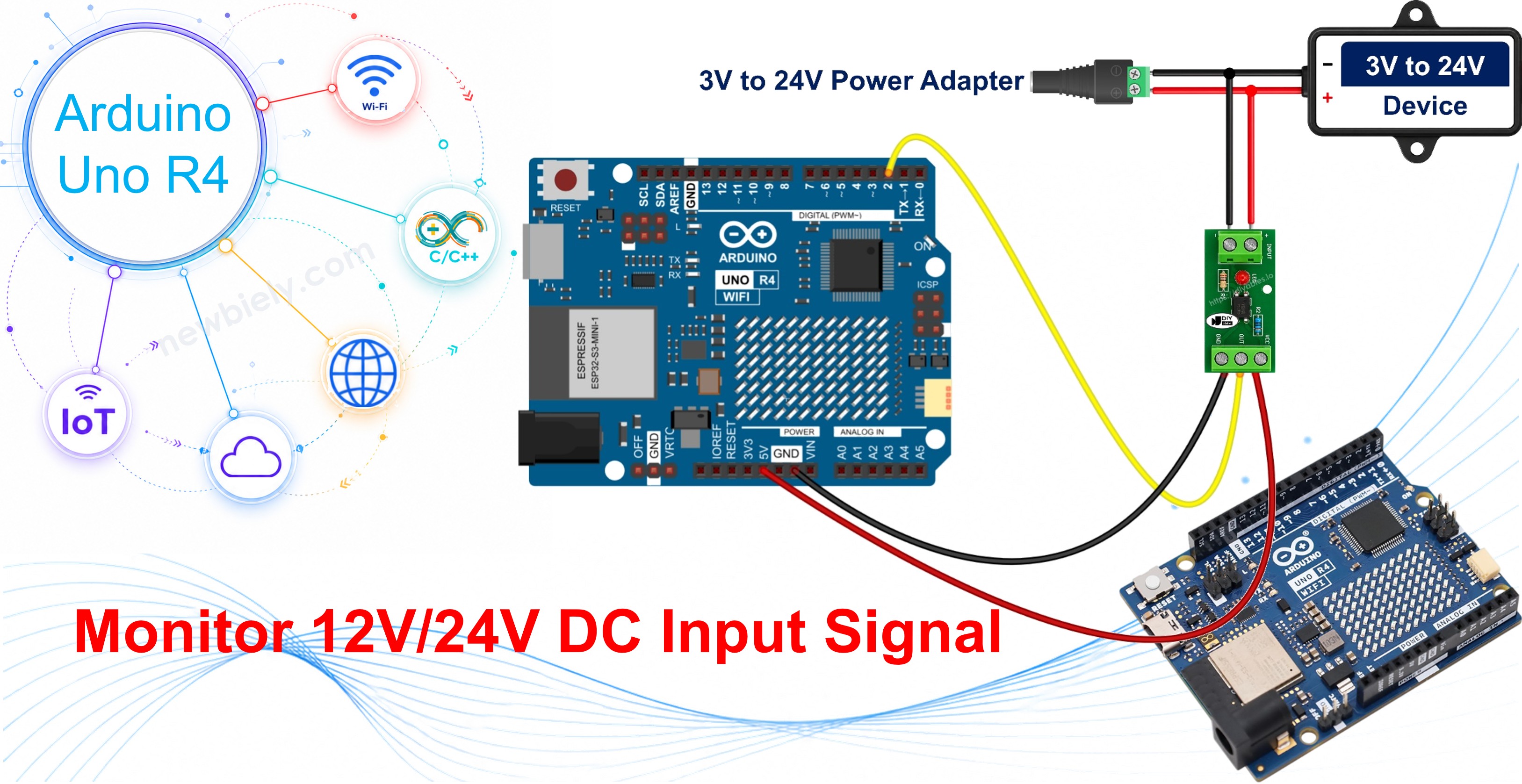Arduino UNO R4 PC817 Optokoppler isolierter 12V- und 24V-Eingang