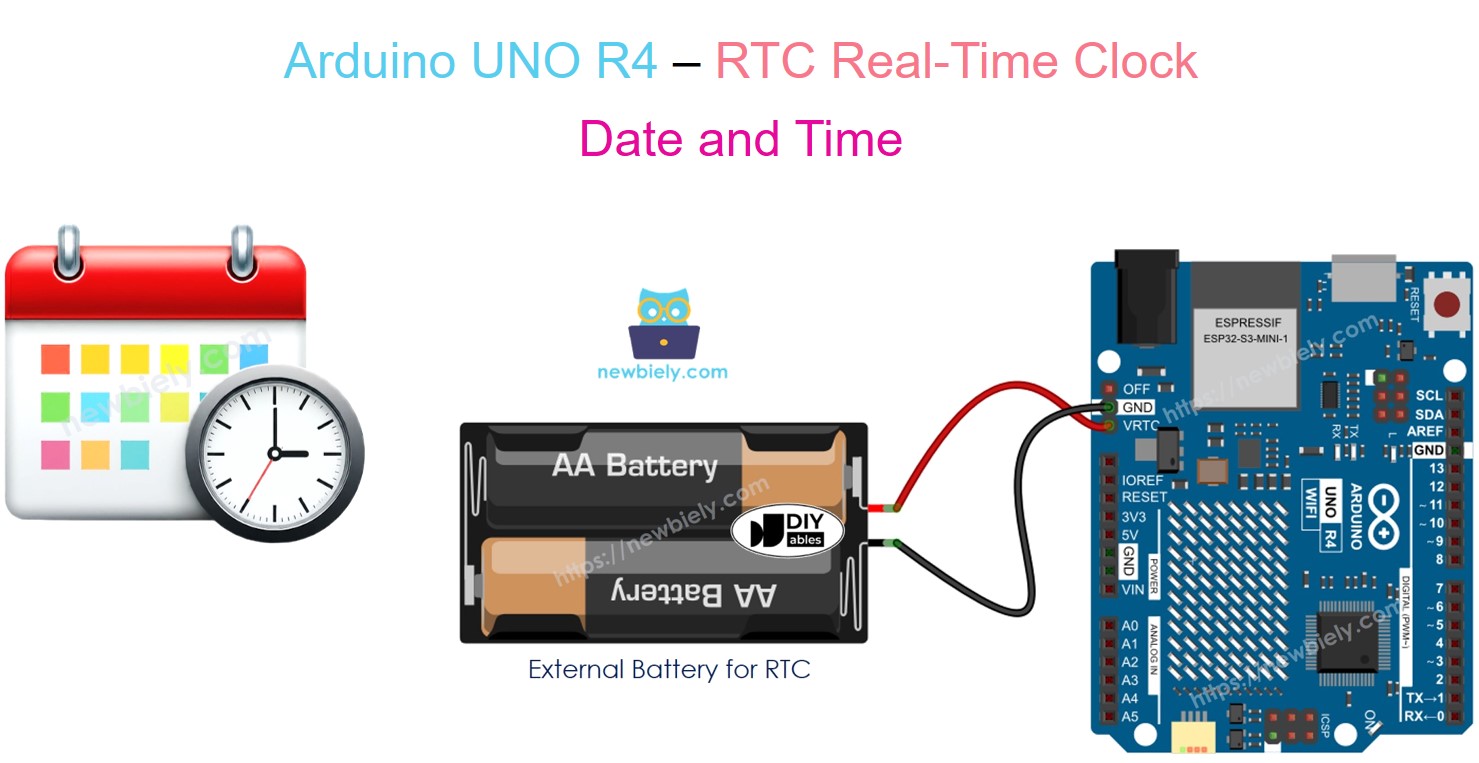 Arduino Uno R4 Echtzeituhr