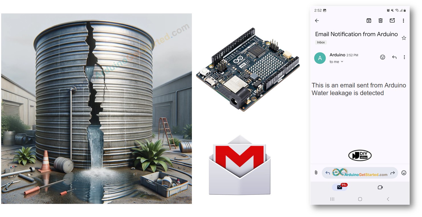 Arduino Wasserleck-E-Mail-Benachrichtigung