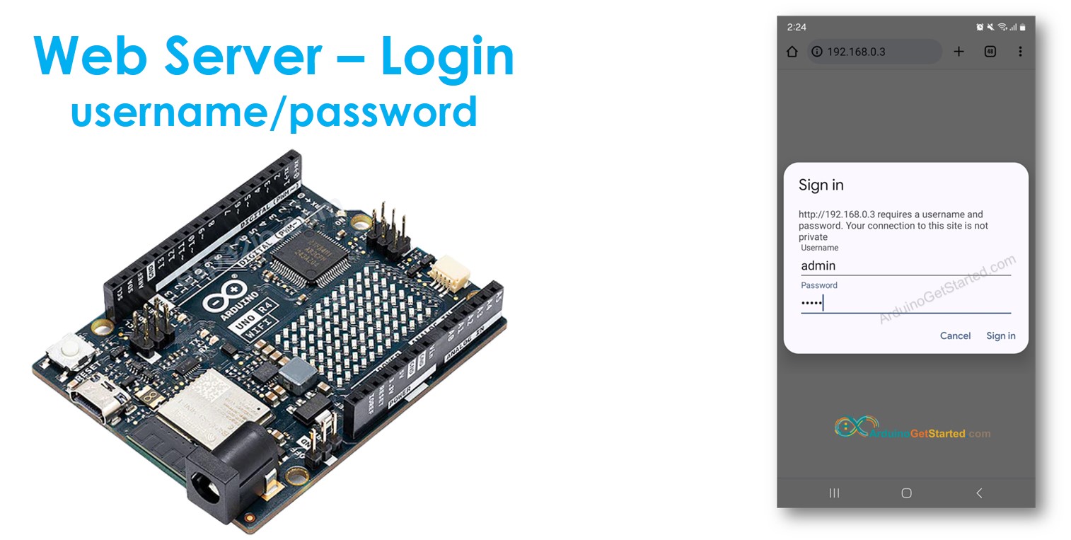 Arduino-Webserver Benutzername Passwort