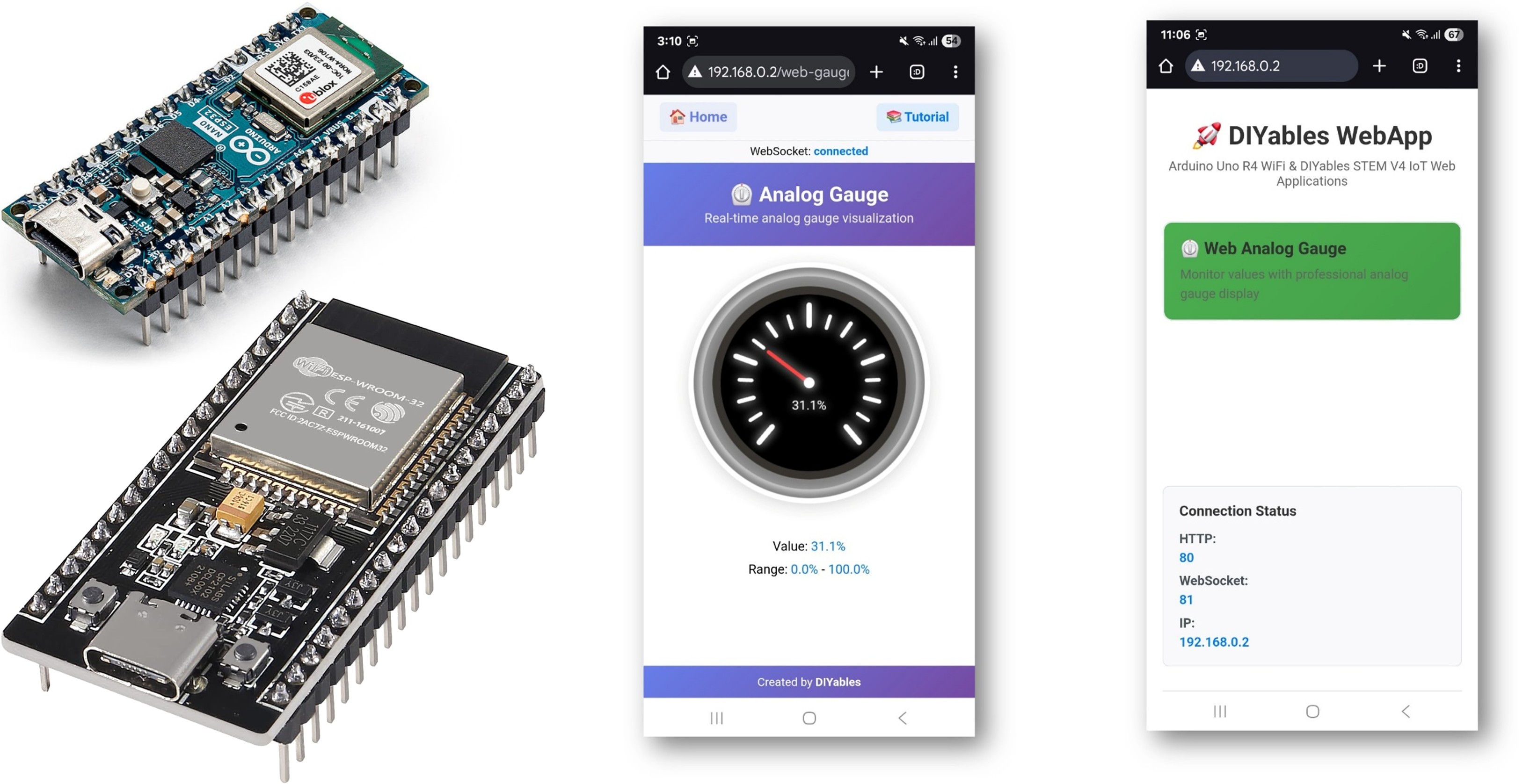 Arduino WebAnalogGauge-Beispiel – Tutorial zur professionellen Messanzeige