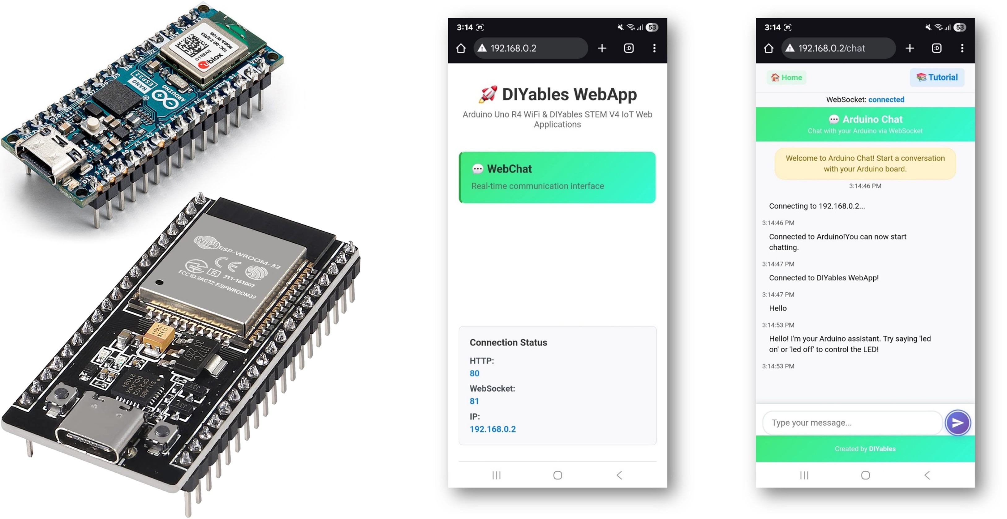 Arduino WebChat-Beispiel – Tutorial für eine interaktive Chat-Oberfläche