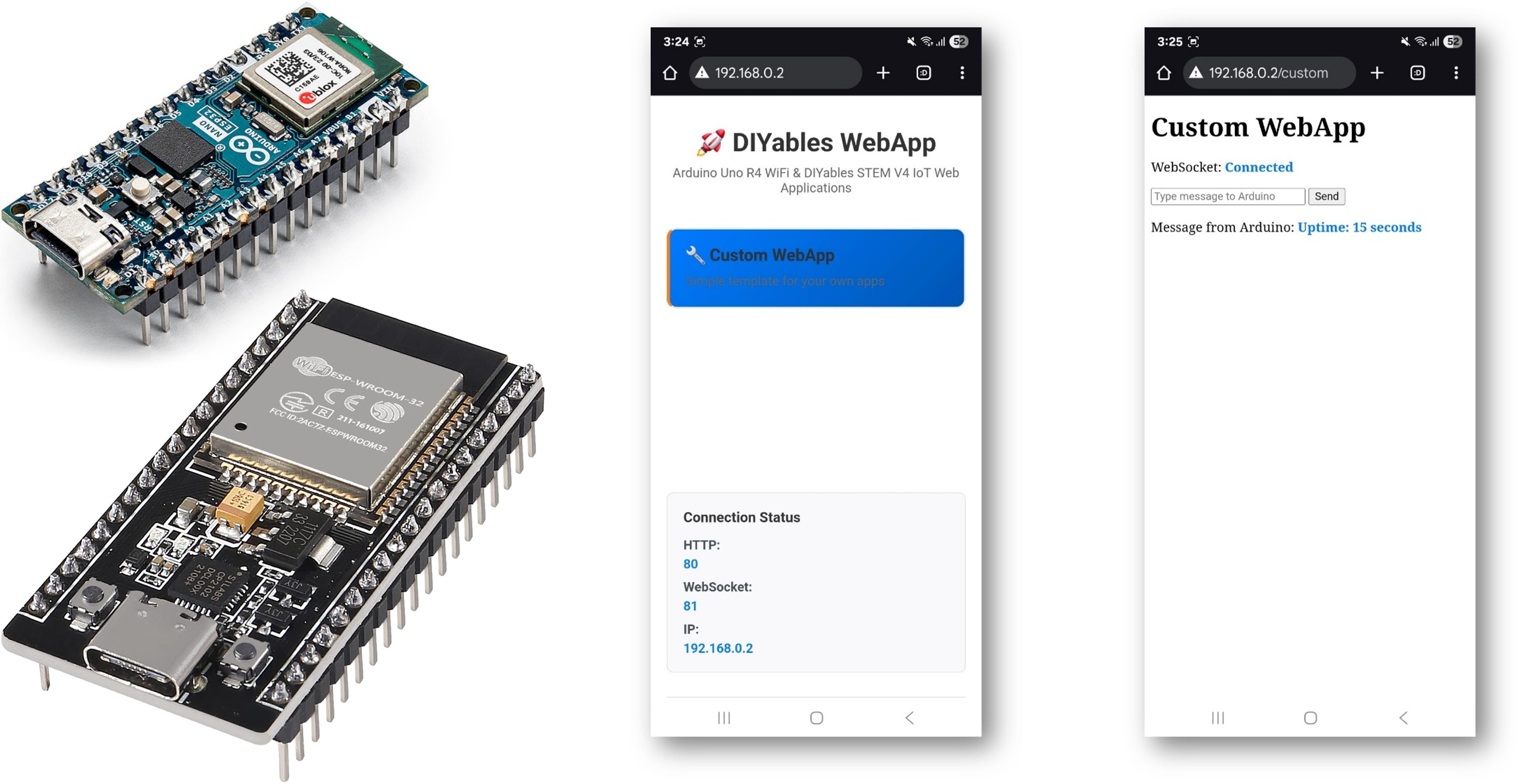 Arduino benutzerdefiniertes Web-App-Beispiel – Tutorial zum Erstellen Ihrer eigenen Weboberfläche