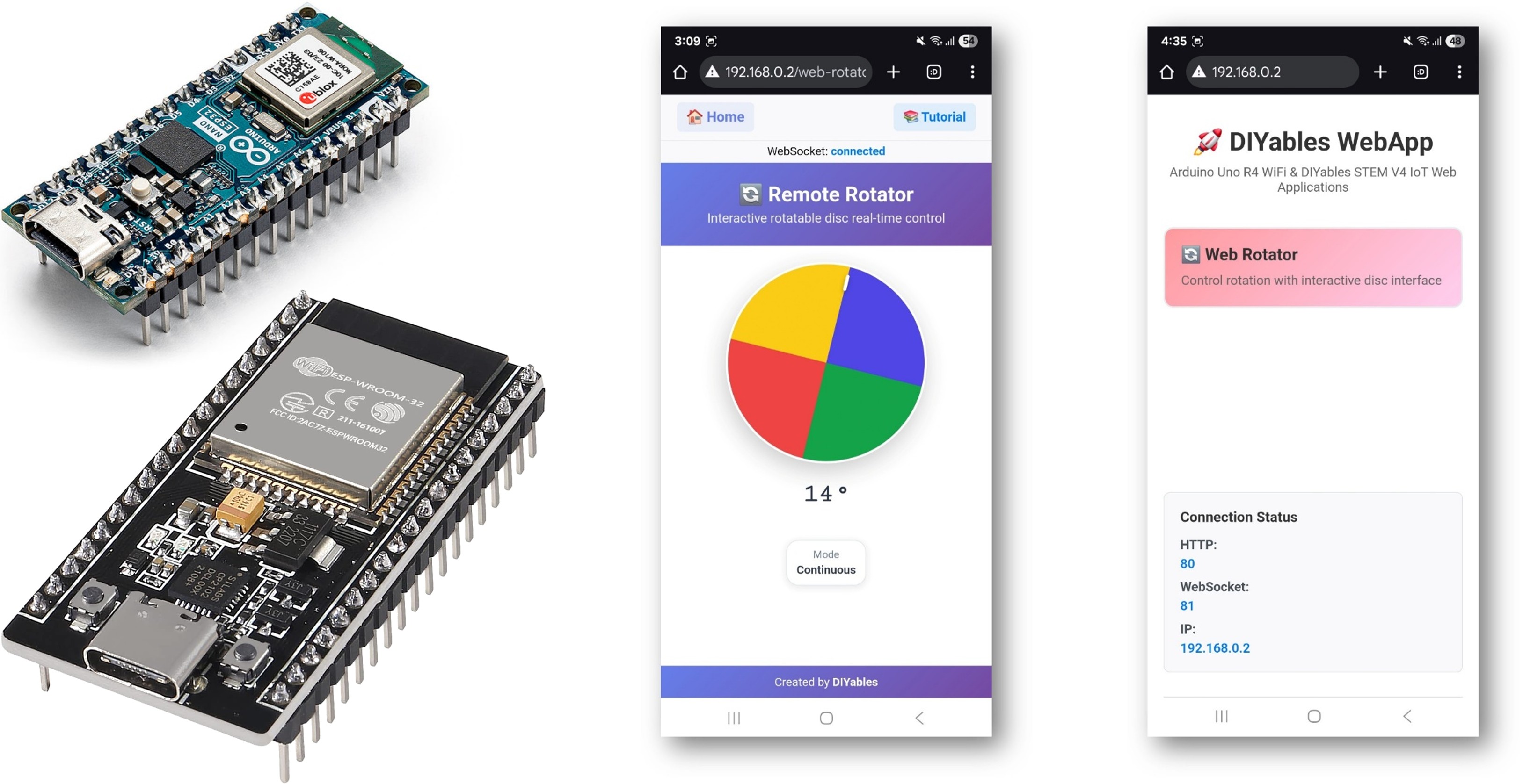 Arduino WebRotator-Beispiel – Interaktives Tutorial zur Rotationssteuerung