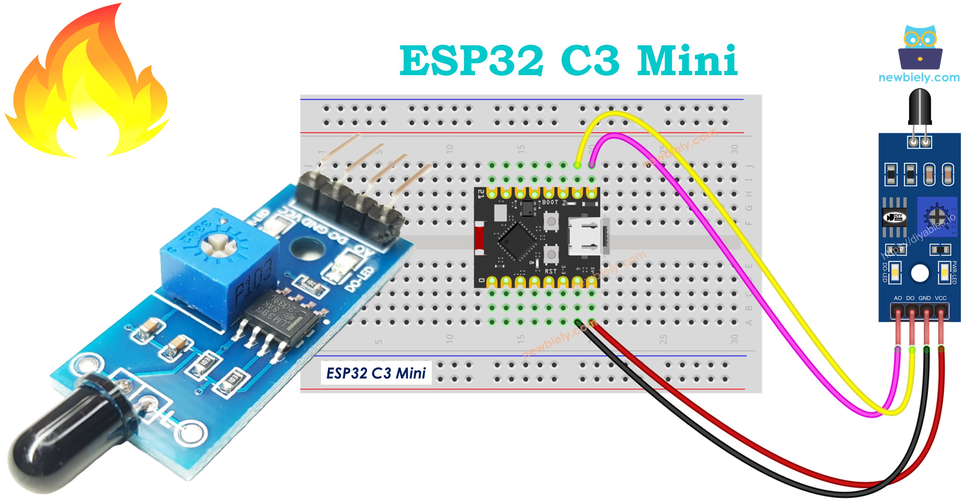 ESP32 C3 Super Mini Flammensensor