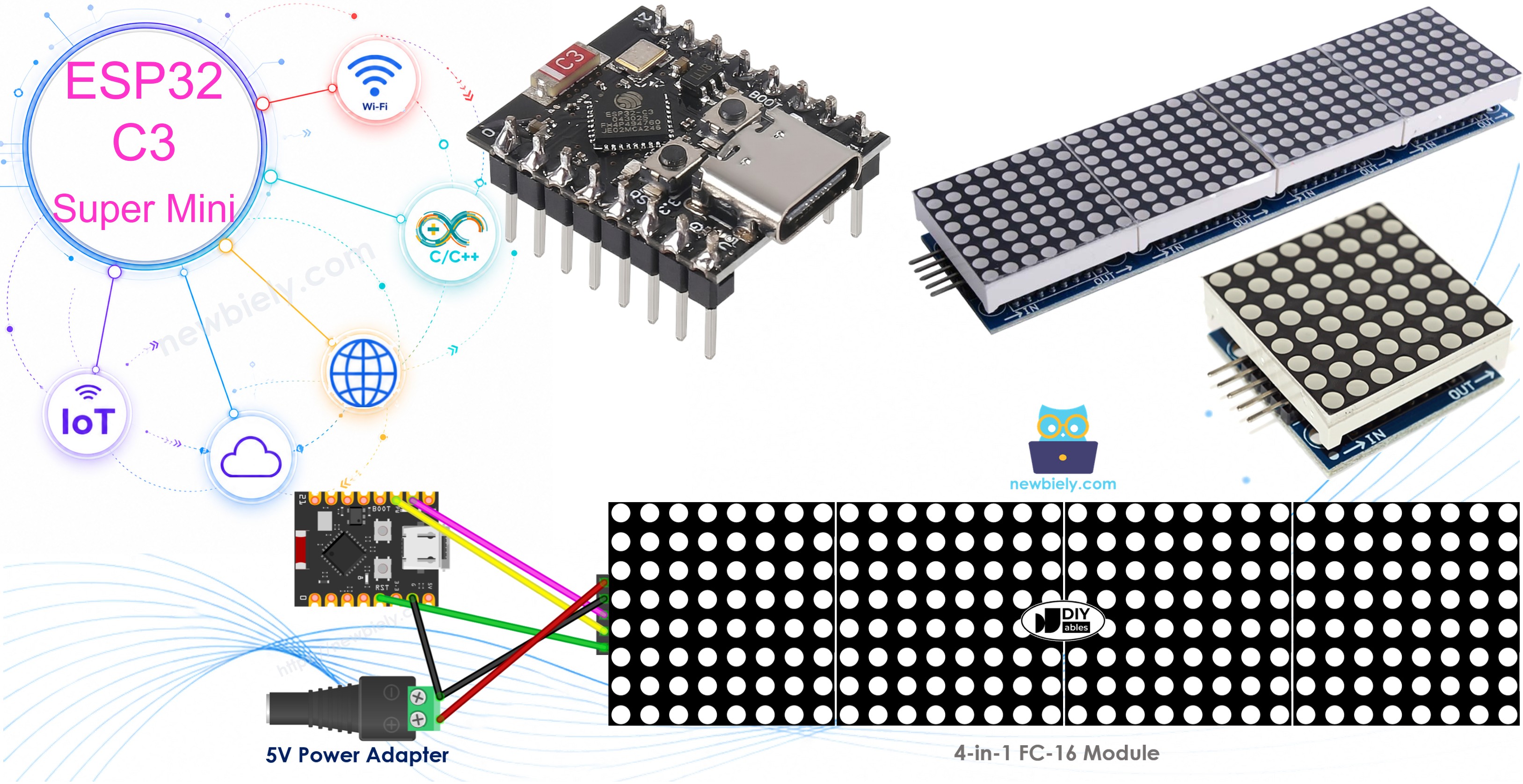 ESP32 C3 Super Mini LED-Matrix