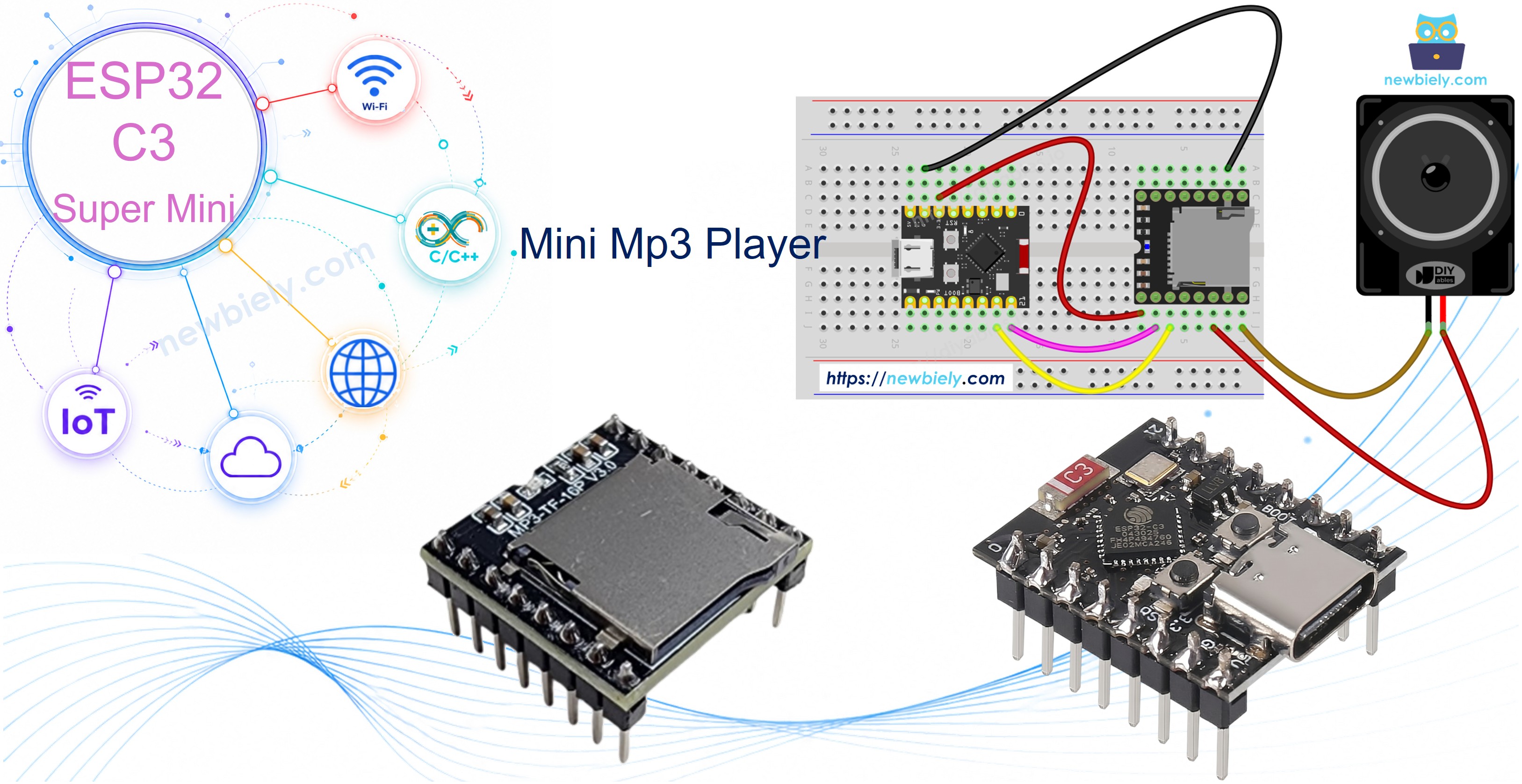 ESP32 C3 Super Mini Mini-MP3-Player